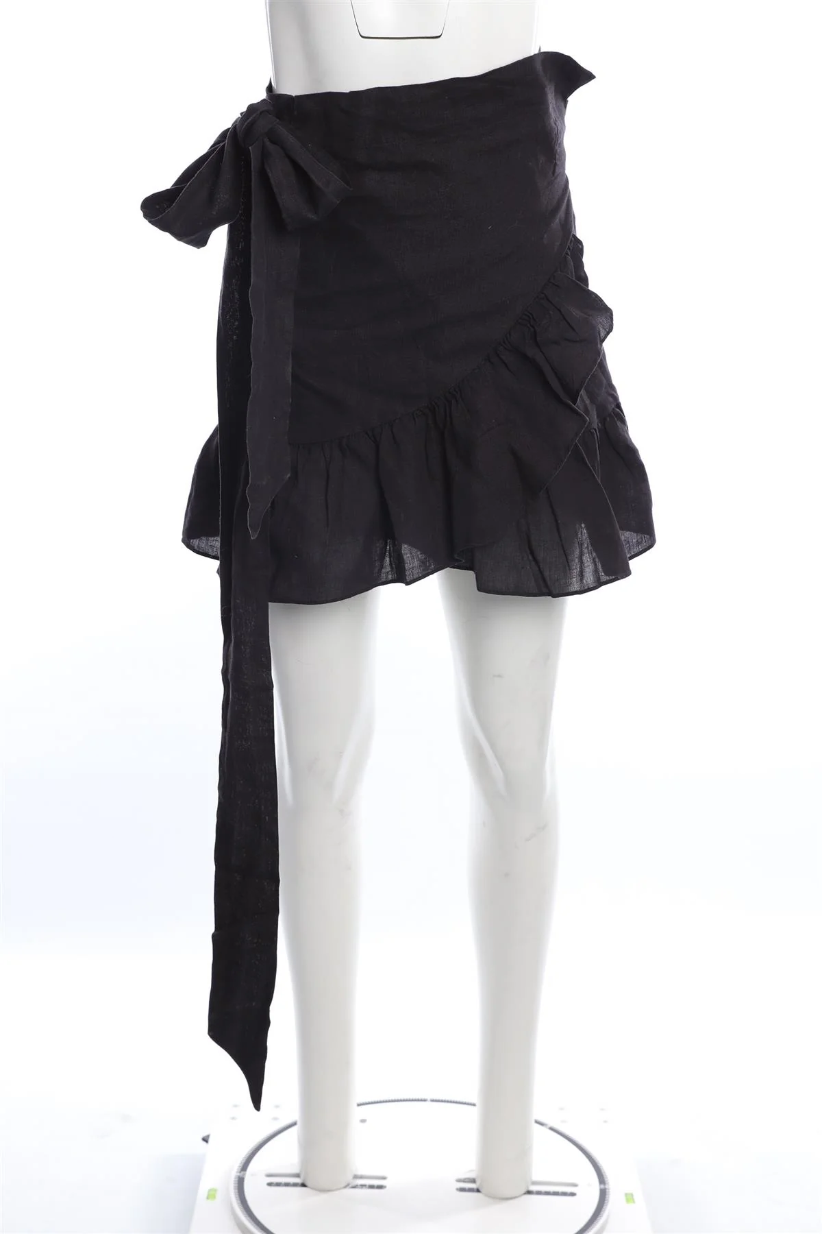 ISABEL MARANT ETOILE BLACK LINEN MINI SKIRT FR 36 UK 8 - Image 2