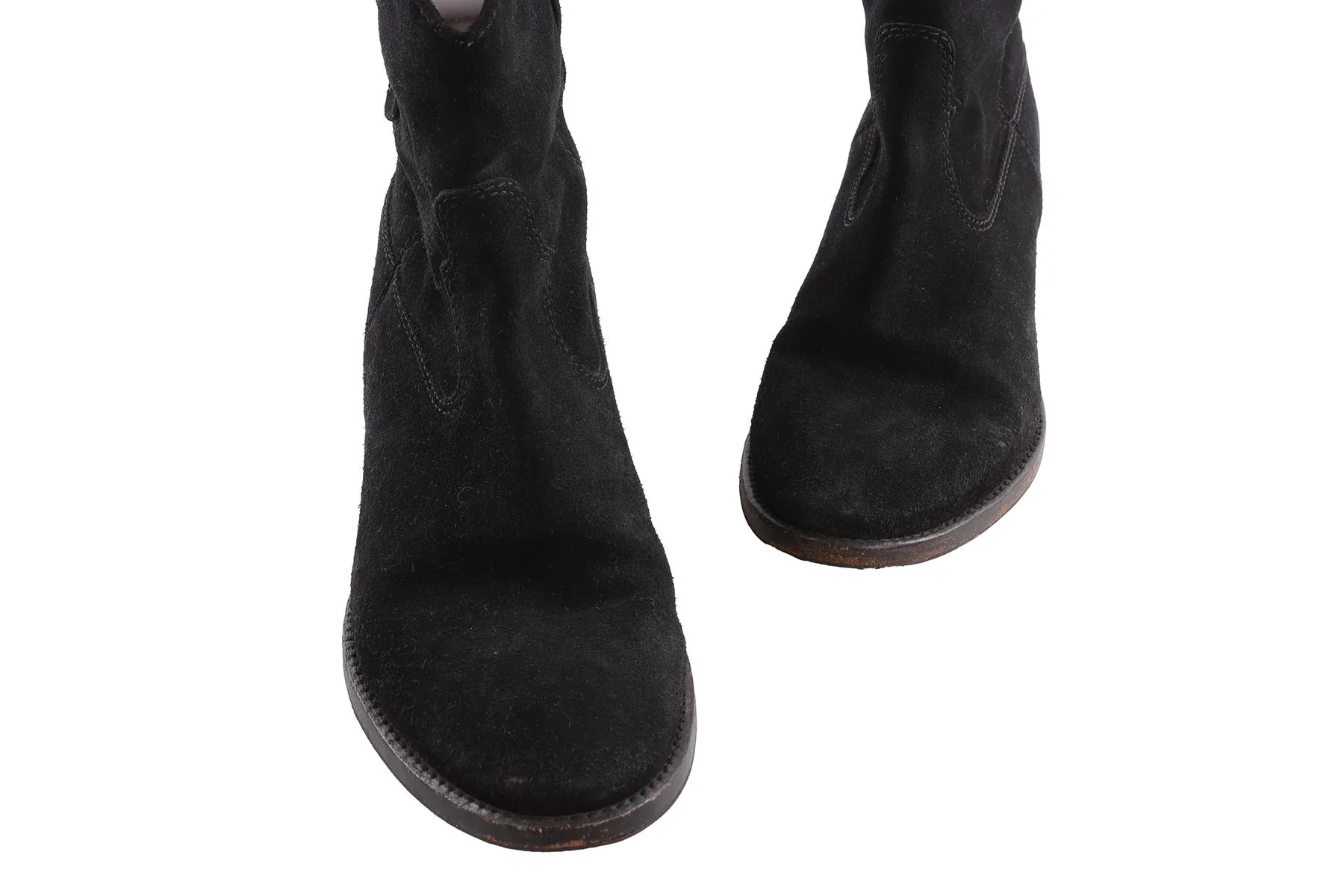 ISABEL MARANT ÉTOILE BLACK SUEDE ANKLE BOOTS EU 39 - Image 4