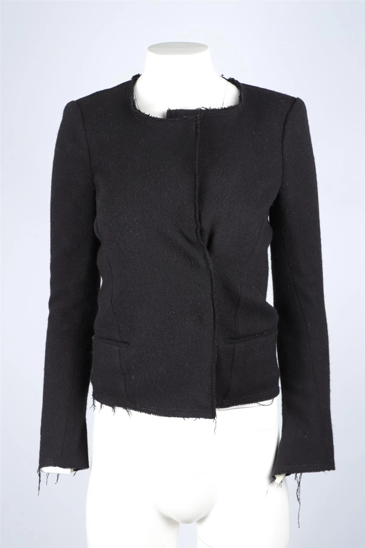 ISABEL MARANT ÉTOILE BLACK WOOL JACKET FR 36 UK 8 - Image 2