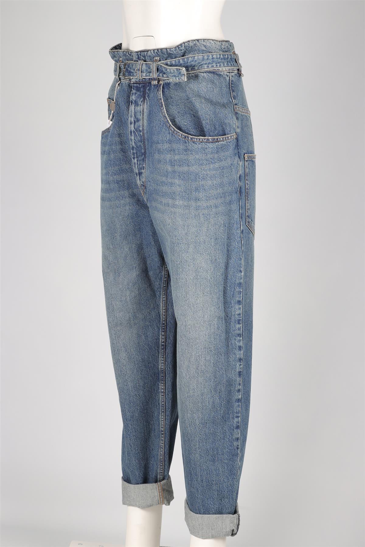 ISABEL MARANT ÉTOILE BLUE HIGH RISE STRAIGHT LEG JEANS FR 38 UK 10 - Image 3