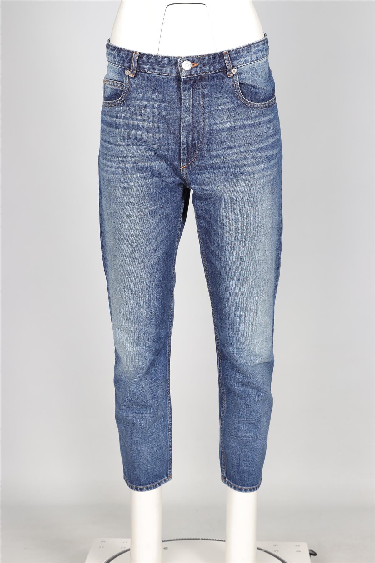 ISABEL MARANT ETOILE BLUE HIGH RISE TAPERED JEANS FR 40 UK 12 - Image 2