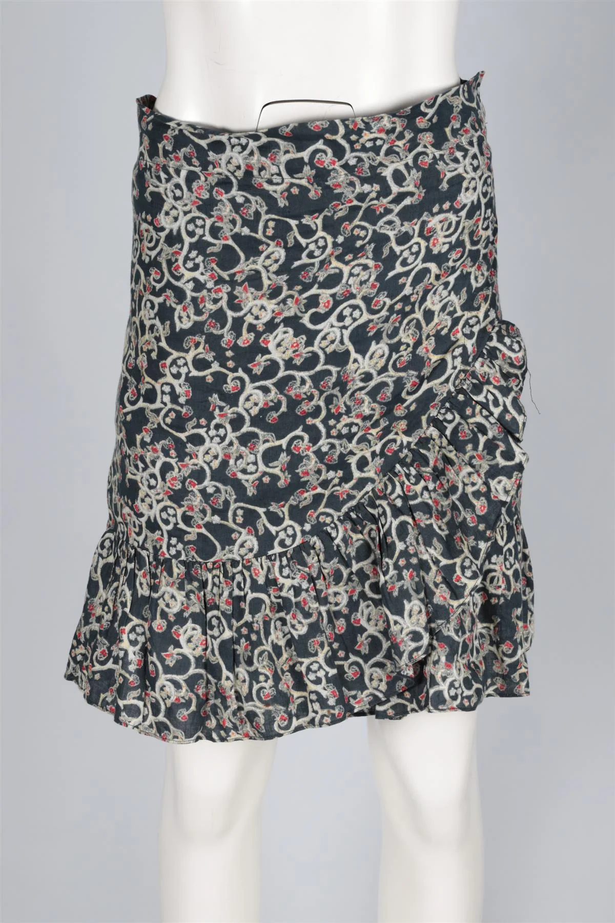 ISABEL MARANT ÉTOILE BLUE LINEN MINI SKIRT FR 44 UK 12 - Image 2
