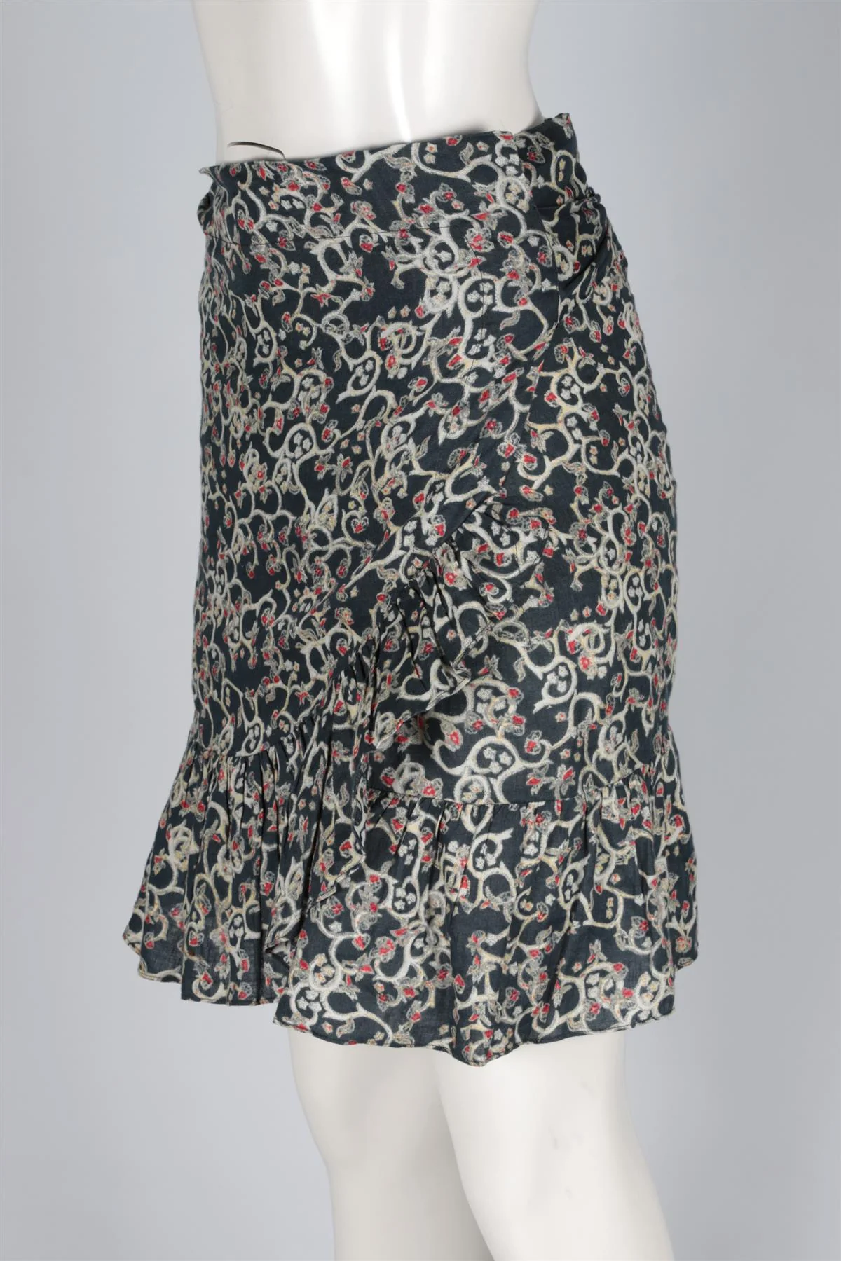 ISABEL MARANT ÉTOILE BLUE LINEN MINI SKIRT FR 44 UK 12 - Image 3
