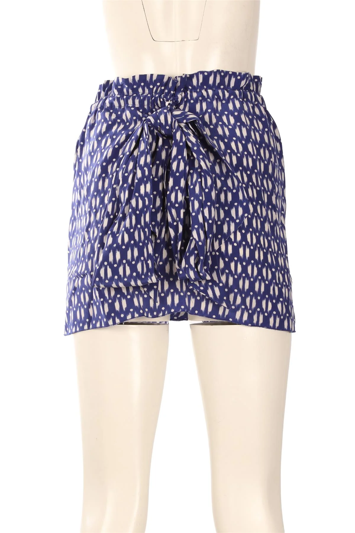 ISABEL MARANT ÉTOILE BLUE SILK MINI SKIRT FR 34 UK 6 - Image 4