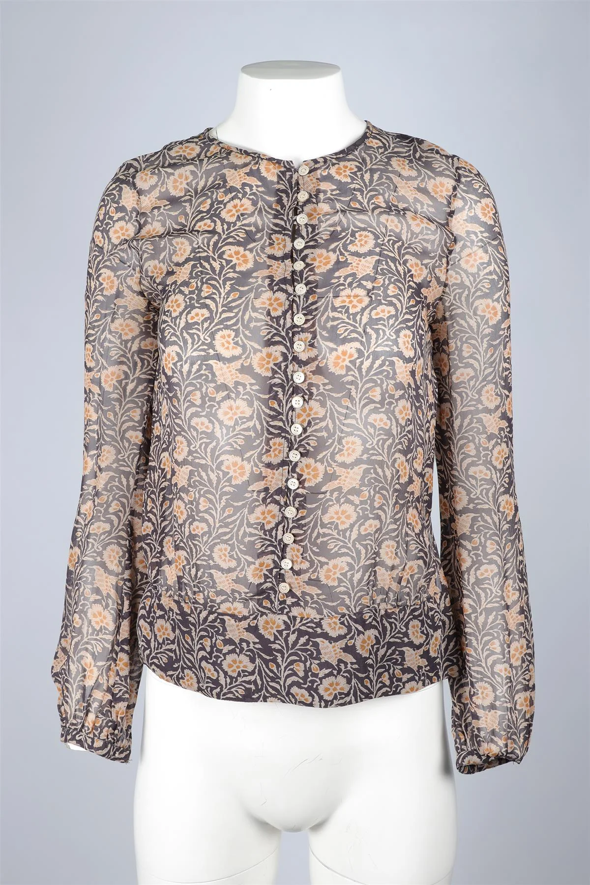 ISABEL MARANT ETOILE BROWN PATTERN VISOCSE SHIRT FR 34 UK 6 - Image 2