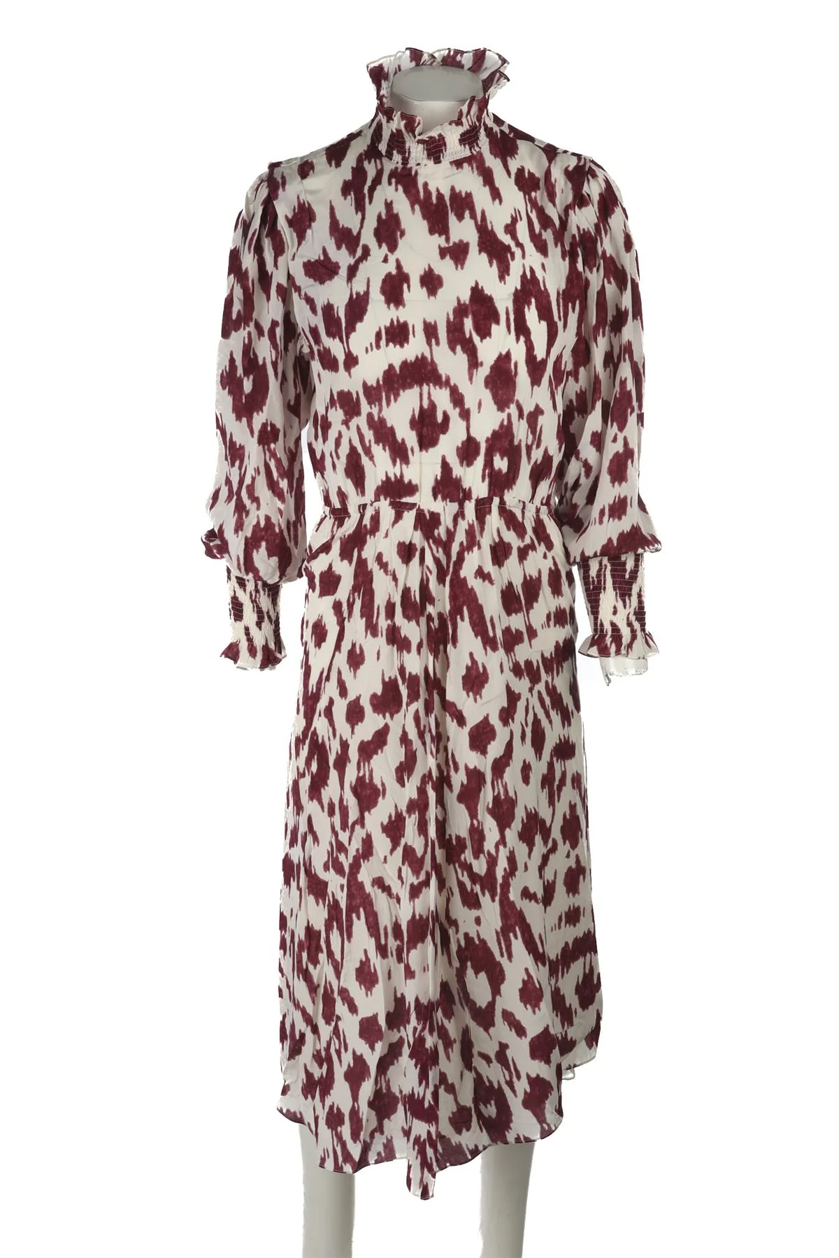 ISABEL MARANT ETOILE BURGUNDY SILK MAXI DRESS FR 34 UK 6 - Image 2