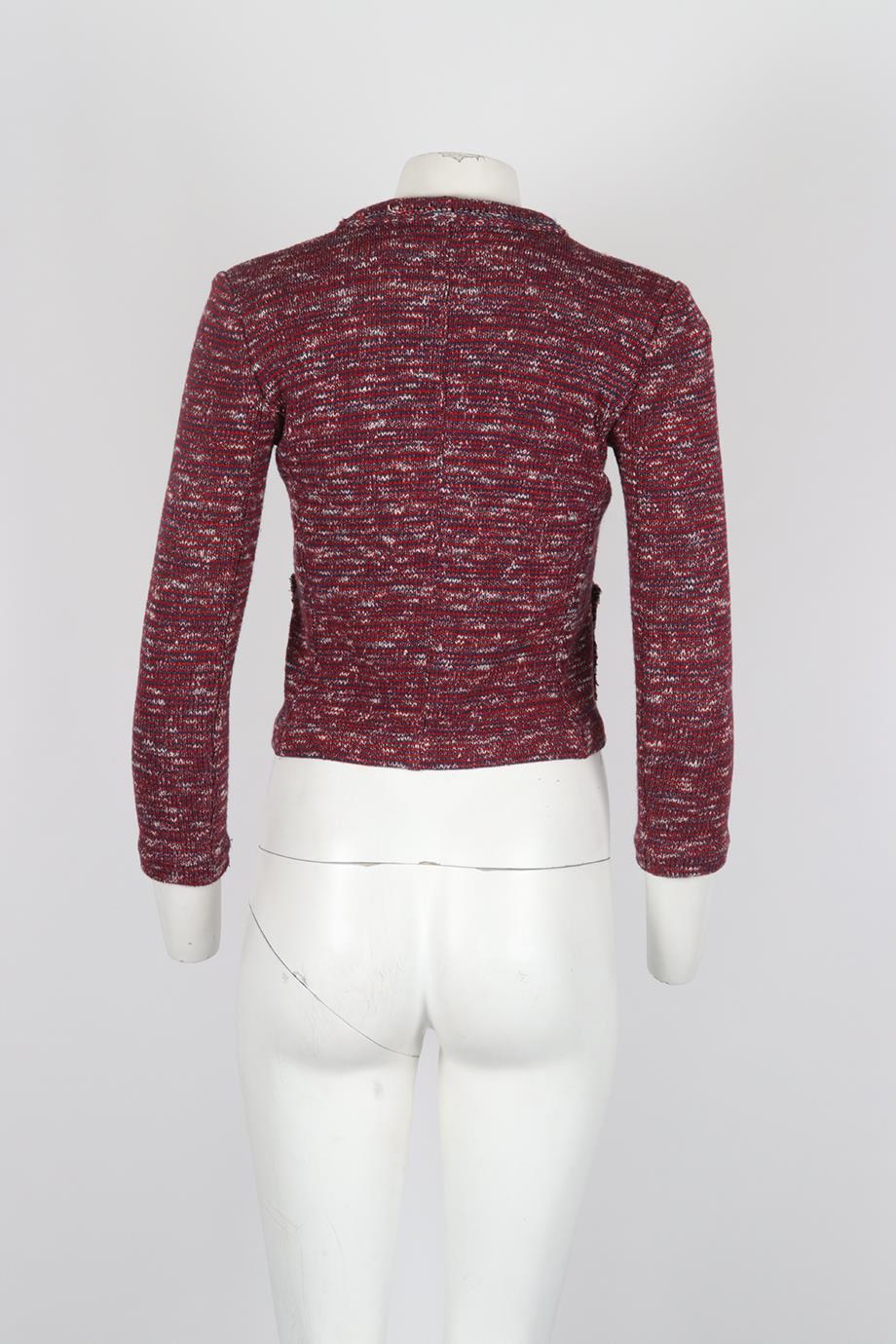 ISABEL MARANT ÉTOILE COTTON BLEND TWEED JACKET FR 36 UK 8 - Image 4