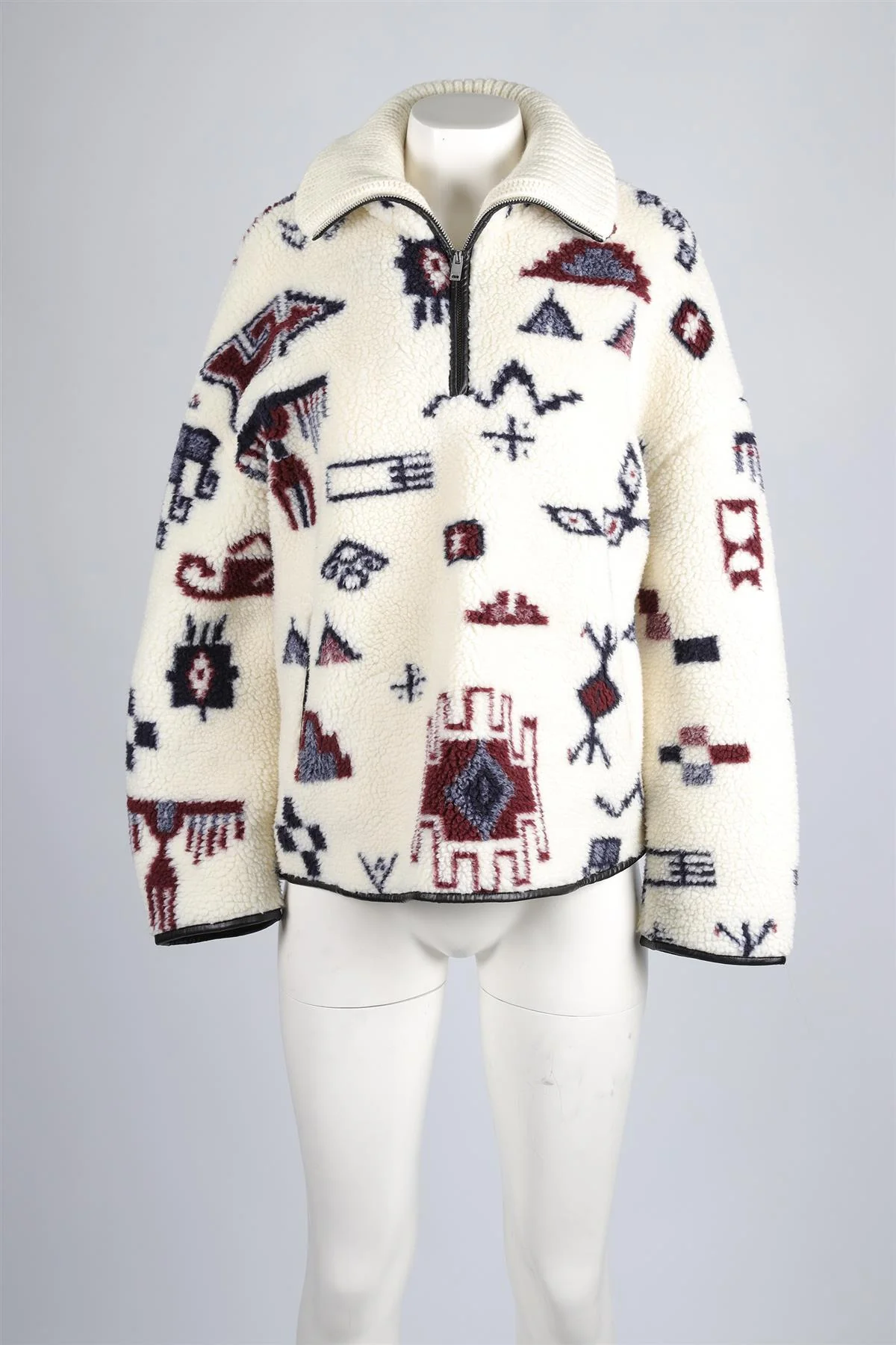 ISABEL MARANT ÉTOILE CREAM WOOL SWEATSHIRT FR 38 UK 10 - Image 2