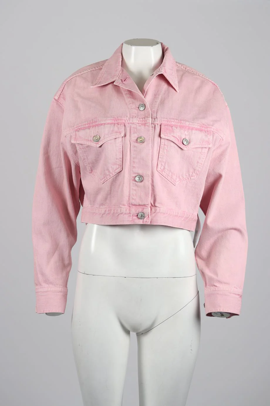 ISABEL MARANT ÉTOILE CROPPED DENIM JACKET FR 36 UK 8 - Image 2