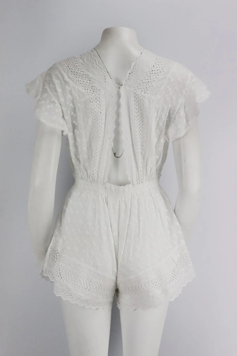 ISABEL MARANT ÉTOILE EMBROIDERED COTTON PLAYSUIT FR 36 UK 8 - Image 4