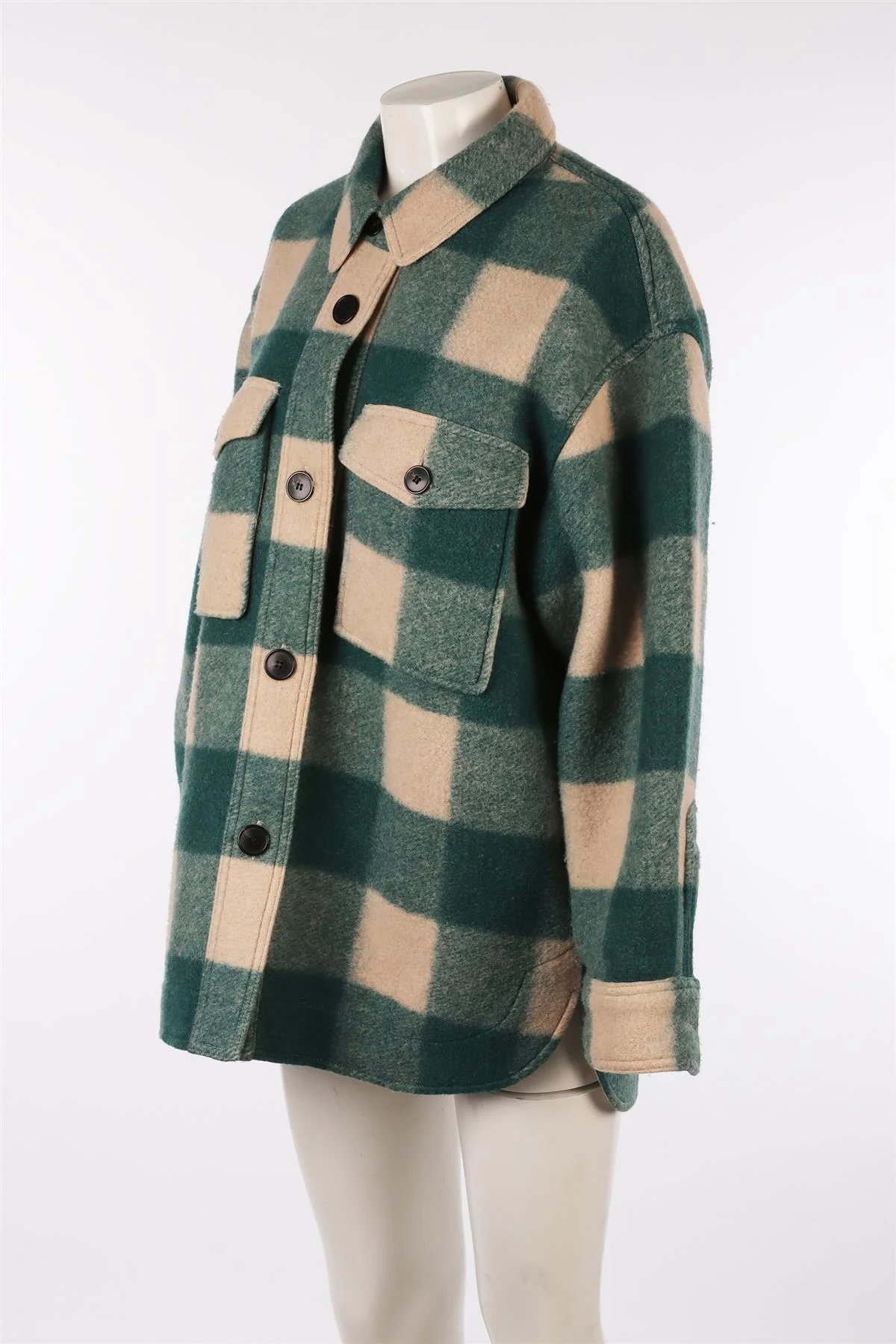 ISABEL MARANT ETOILE GREEN WOOL JACKET FR 38 UK 10 - Image 3