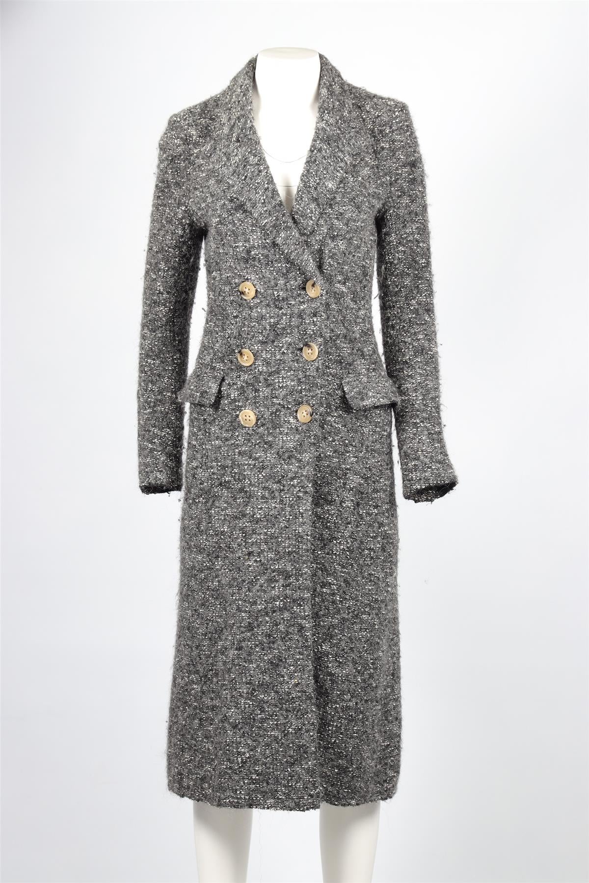 ISABEL MARANT ÉTOILE GREY COTTON COAT FR 38 UK 10 - Image 2