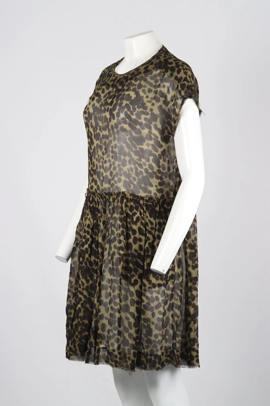 ISABEL MARANT ÉTOILE LEOPARD PRINT CREPE MINI DRESS FR 34 UK 6 - Image 3