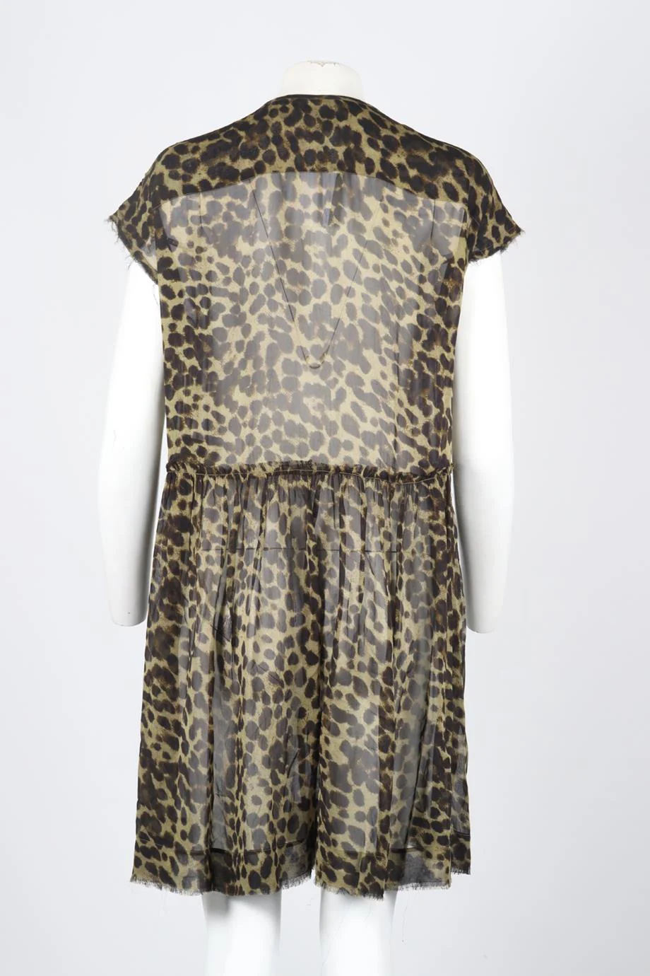 ISABEL MARANT ÉTOILE LEOPARD PRINT CREPE MINI DRESS FR 34 UK 6 - Image 4