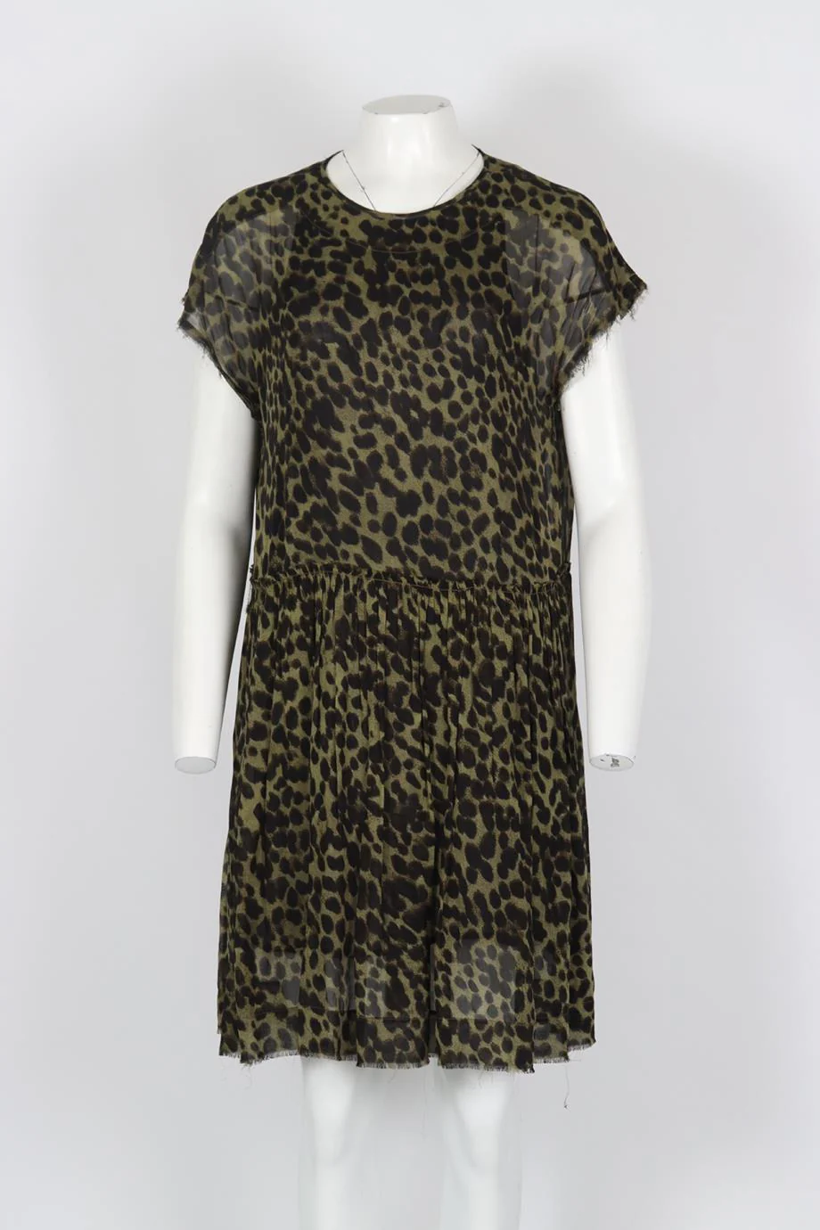 ISABEL MARANT ÉTOILE LEOPARD PRINT SILK MINI DRESS FR 34 UK 6 - Image 2