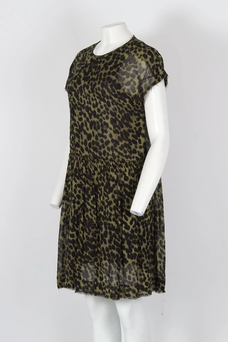 ISABEL MARANT ÉTOILE LEOPARD PRINT SILK MINI DRESS FR 34 UK 6 - Image 3