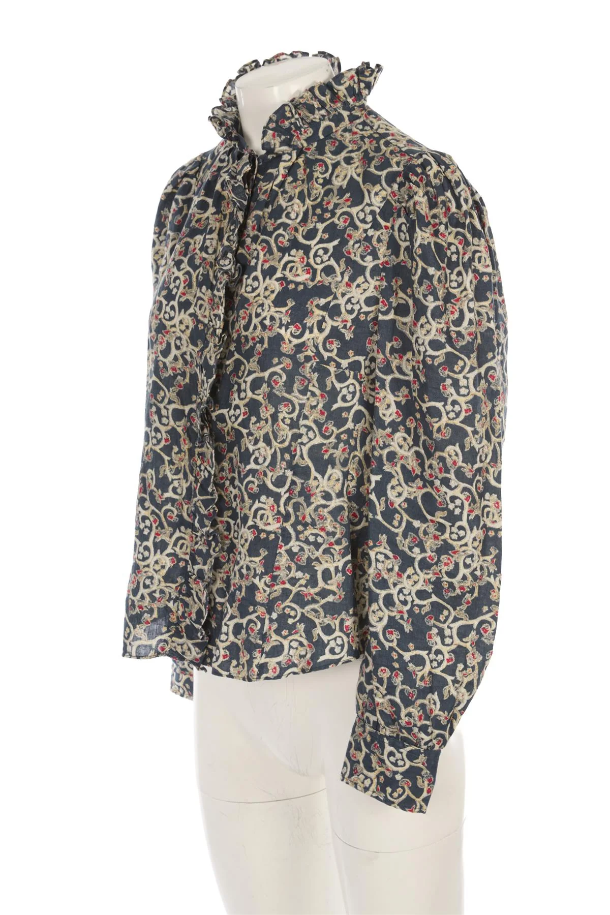 ISABEL MARANT ÉTOILE NAVY LINEN SHIRT FR 40 UK 12 - Image 3