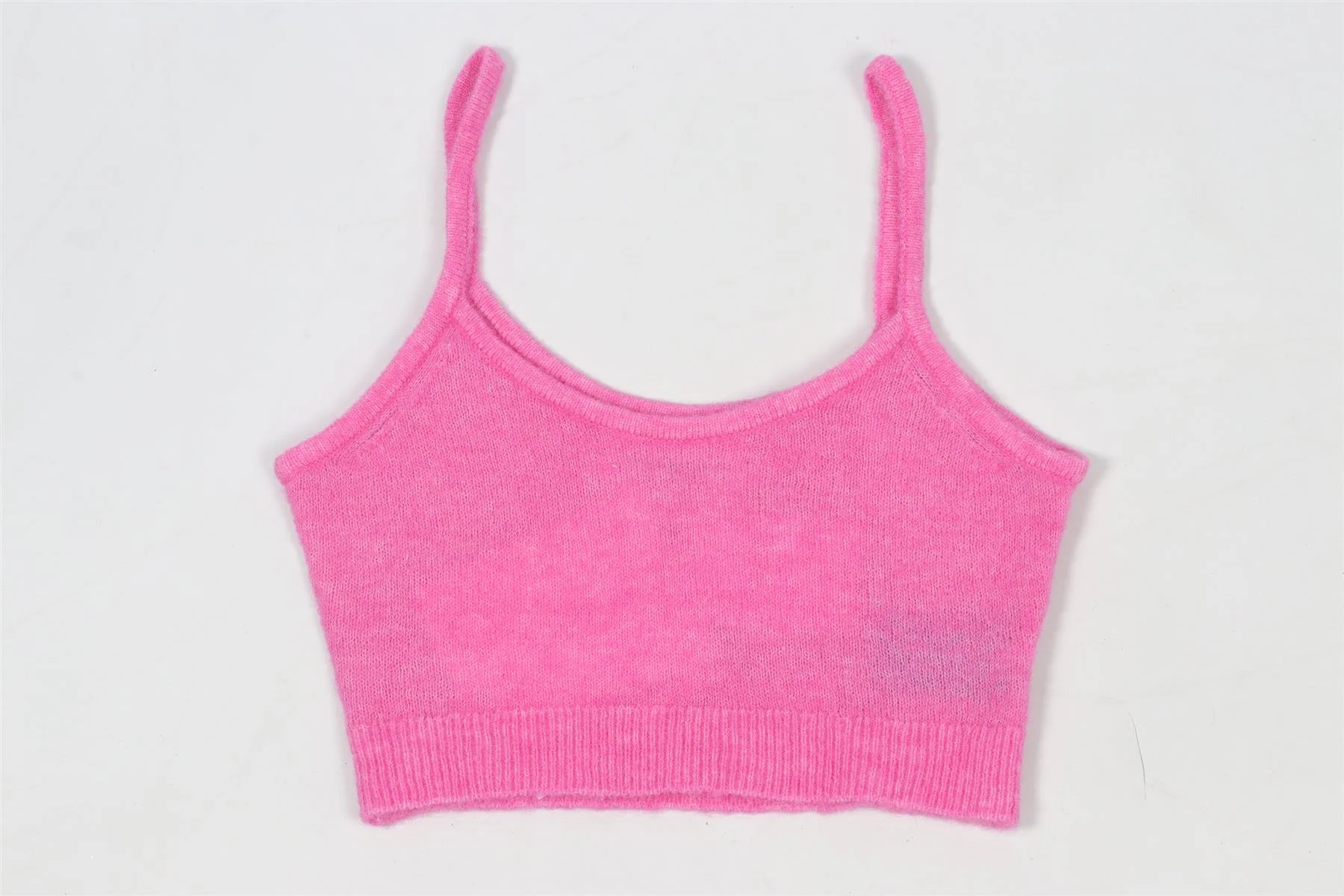 ISABEL MARANT ÉTOILE PINK CROPPED ALPACA BLEND TOP FR 34 UK 6 - Image 2