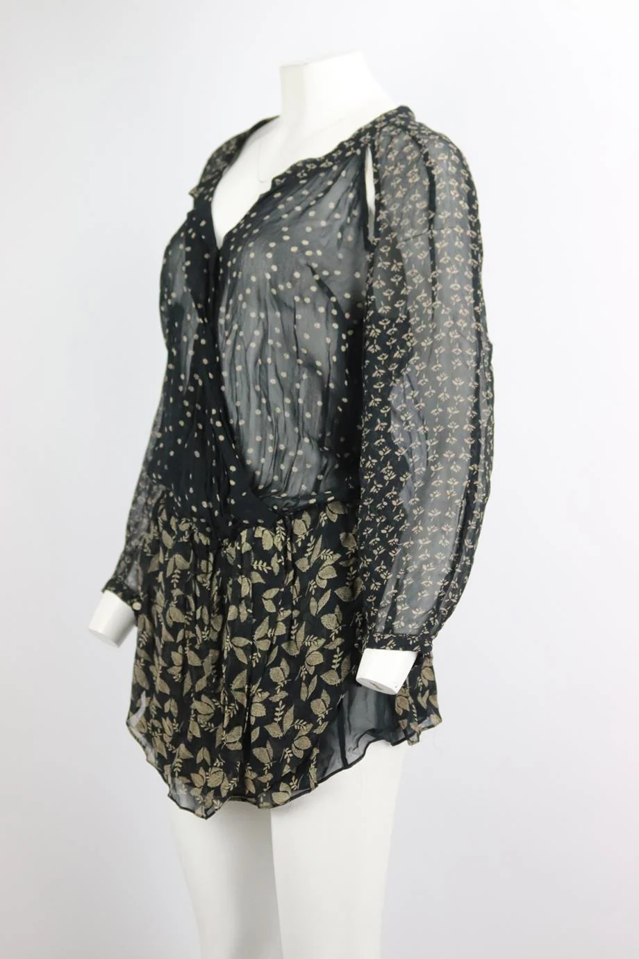 ISABEL MARANT ÉTOILE PRINTED GEORGETTE MINI DRESS FR 40 UK 12 - Image 3