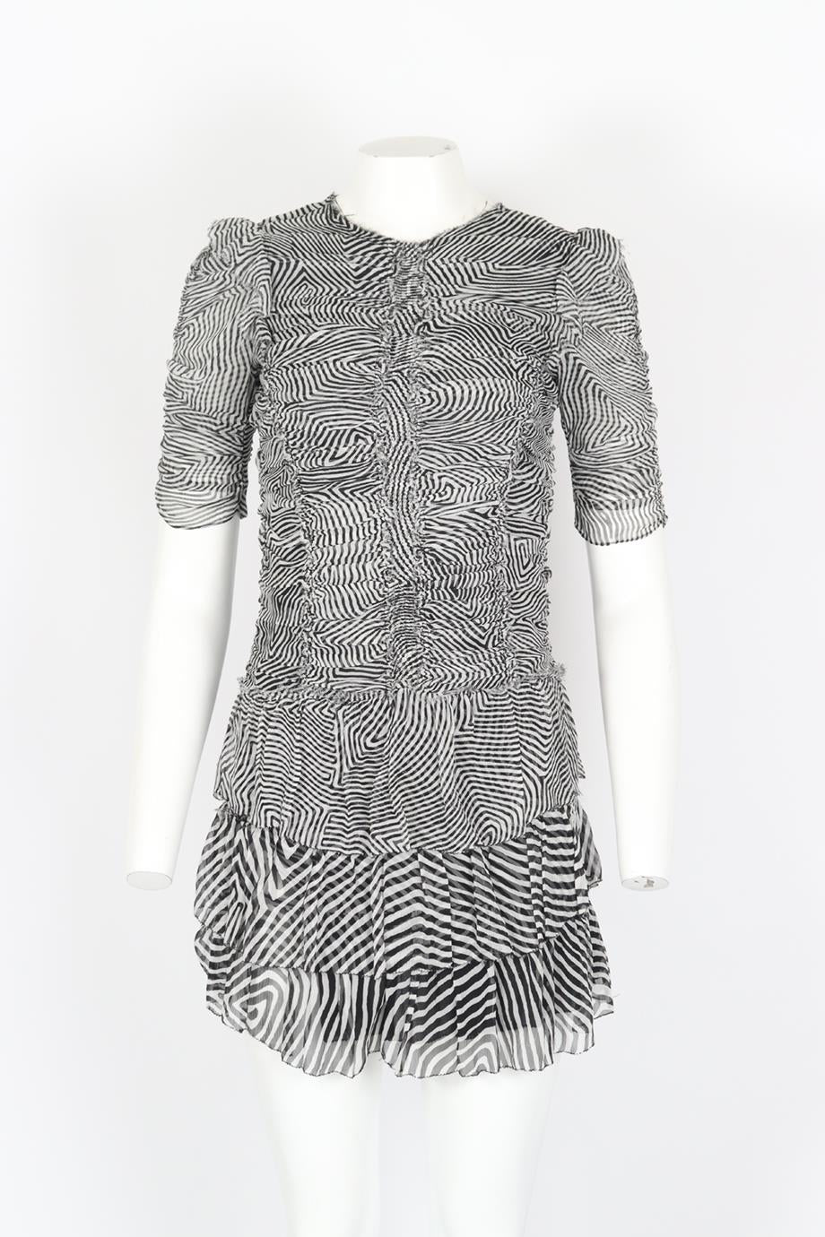 ISABEL MARANT ÉTOILE PRINTED SILK MINI DRESS FR 34 UK 6 - Image 2