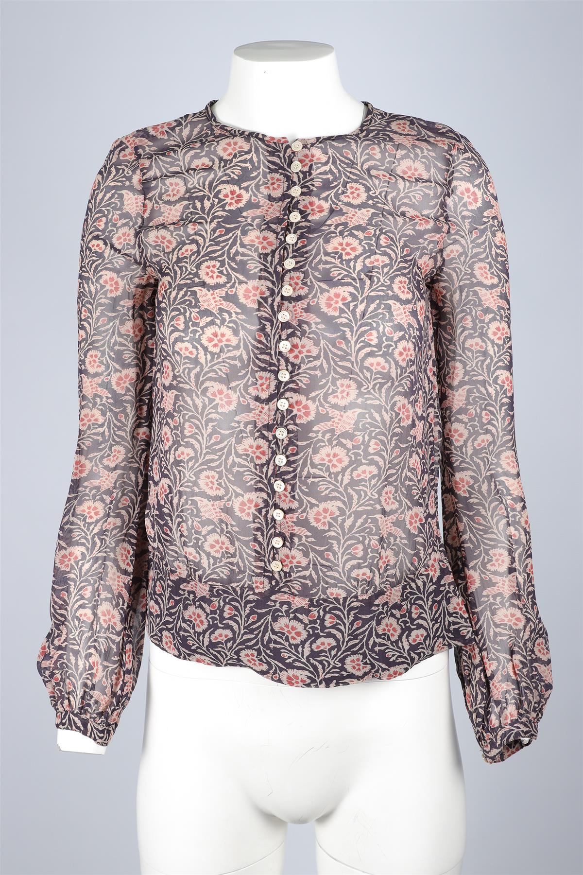 ISABEL MARANT ÉTOILE PURPLE CHIFFON TOP FR 34 UK 6 - Image 2