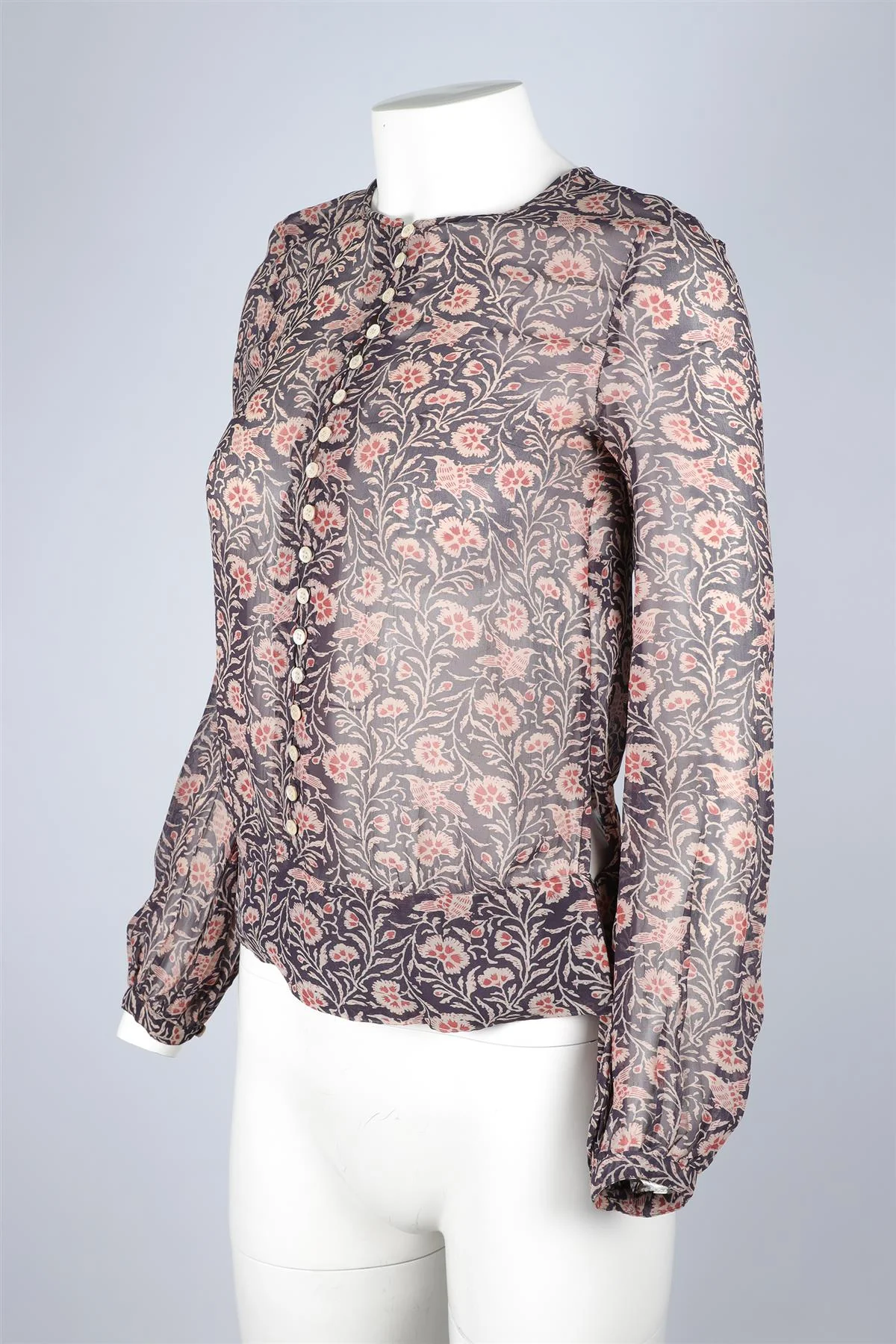 ISABEL MARANT ÉTOILE PURPLE CHIFFON TOP FR 34 UK 6 - Image 3