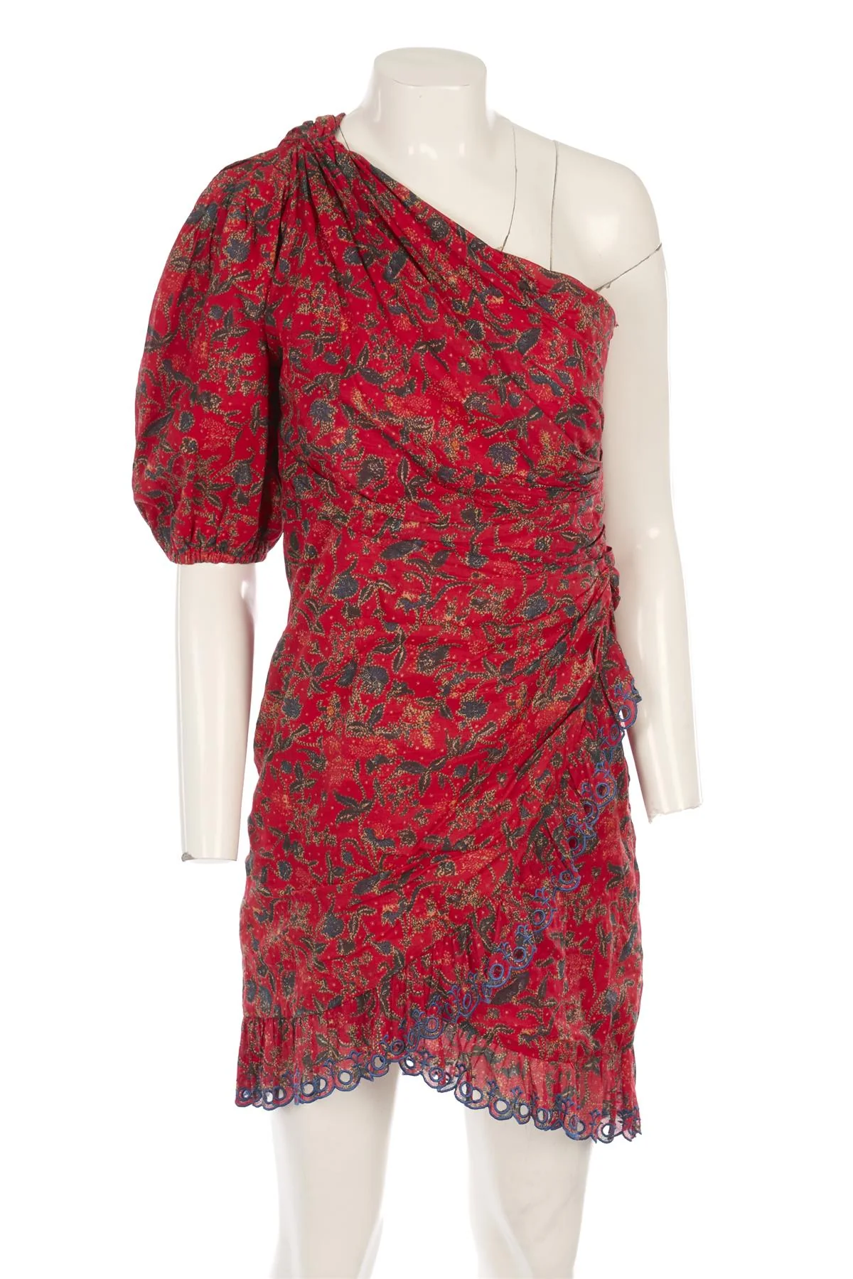 ISABEL MARANT ÉTOILE RED COTTON MINI DRESS FR 40 UK 12 - Image 2