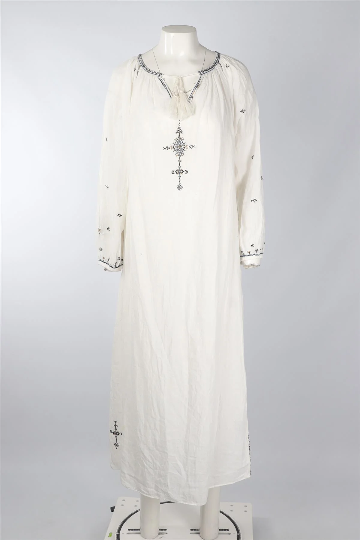 ISABEL MARANT ETOILE WHITE COTTON MAXI DRESS FR 36 UK 8 - Image 2