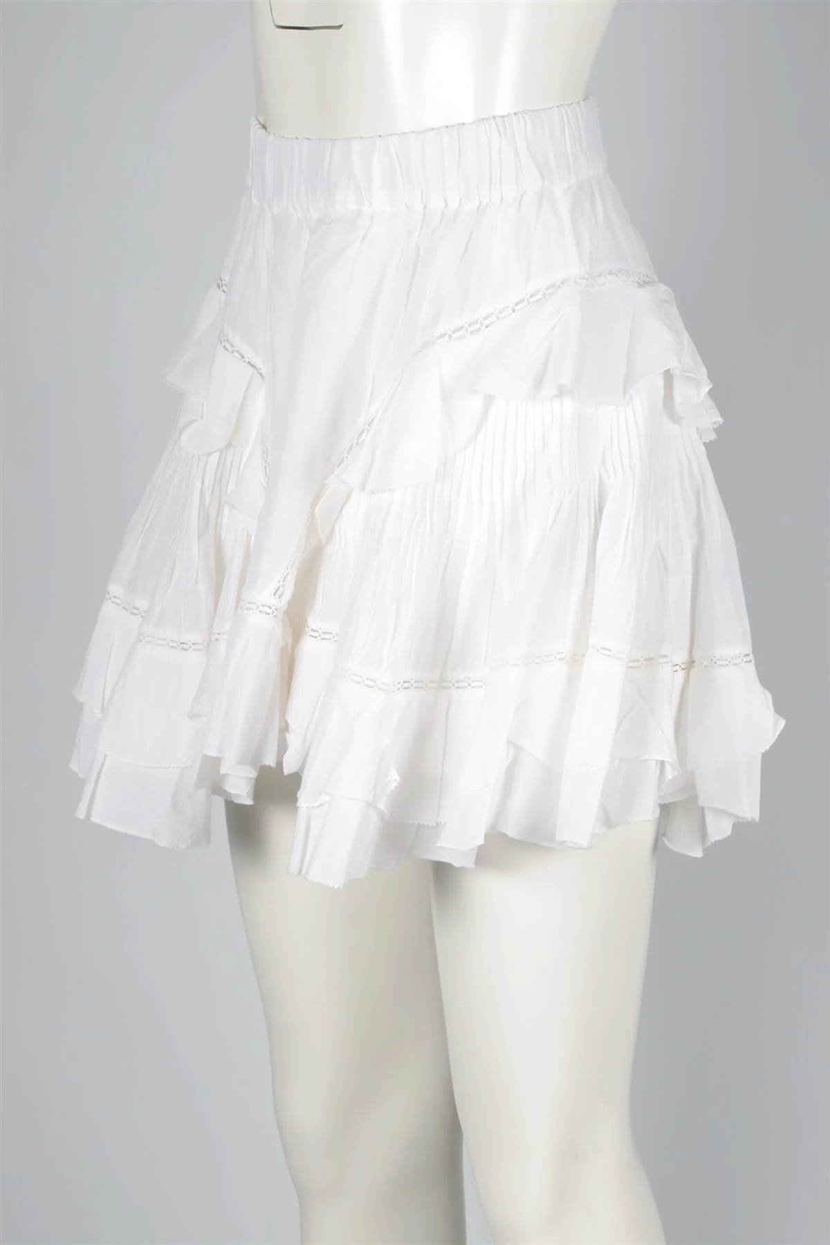 ISABEL MARANT ETOILE WHITE COTTON MINI SKIRT FR 38 UK 10 - Image 3