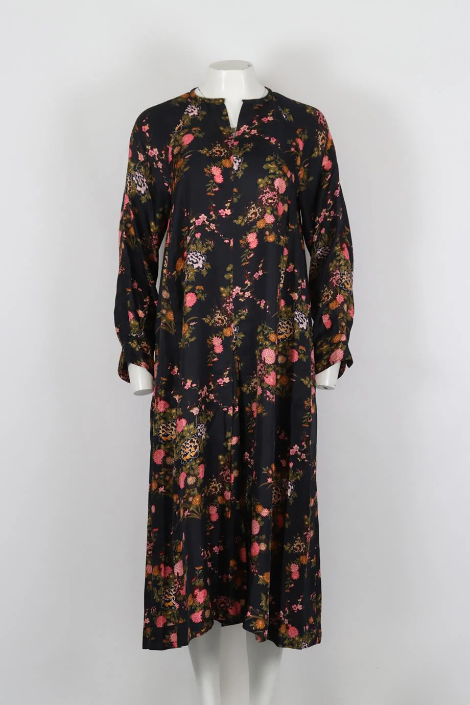 ISABEL MARANT FLORAL PRINT SILK MAXI DRESS FR 34 UK 6 - Image 2