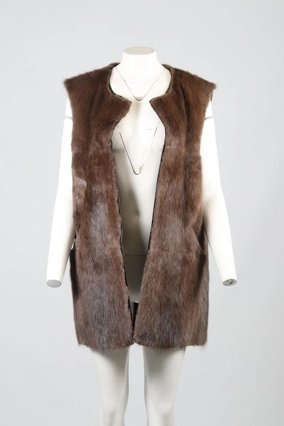 ISABEL MARANT FUR AND WOOL BLEND GILET FR 38 UK 10 - Image 2