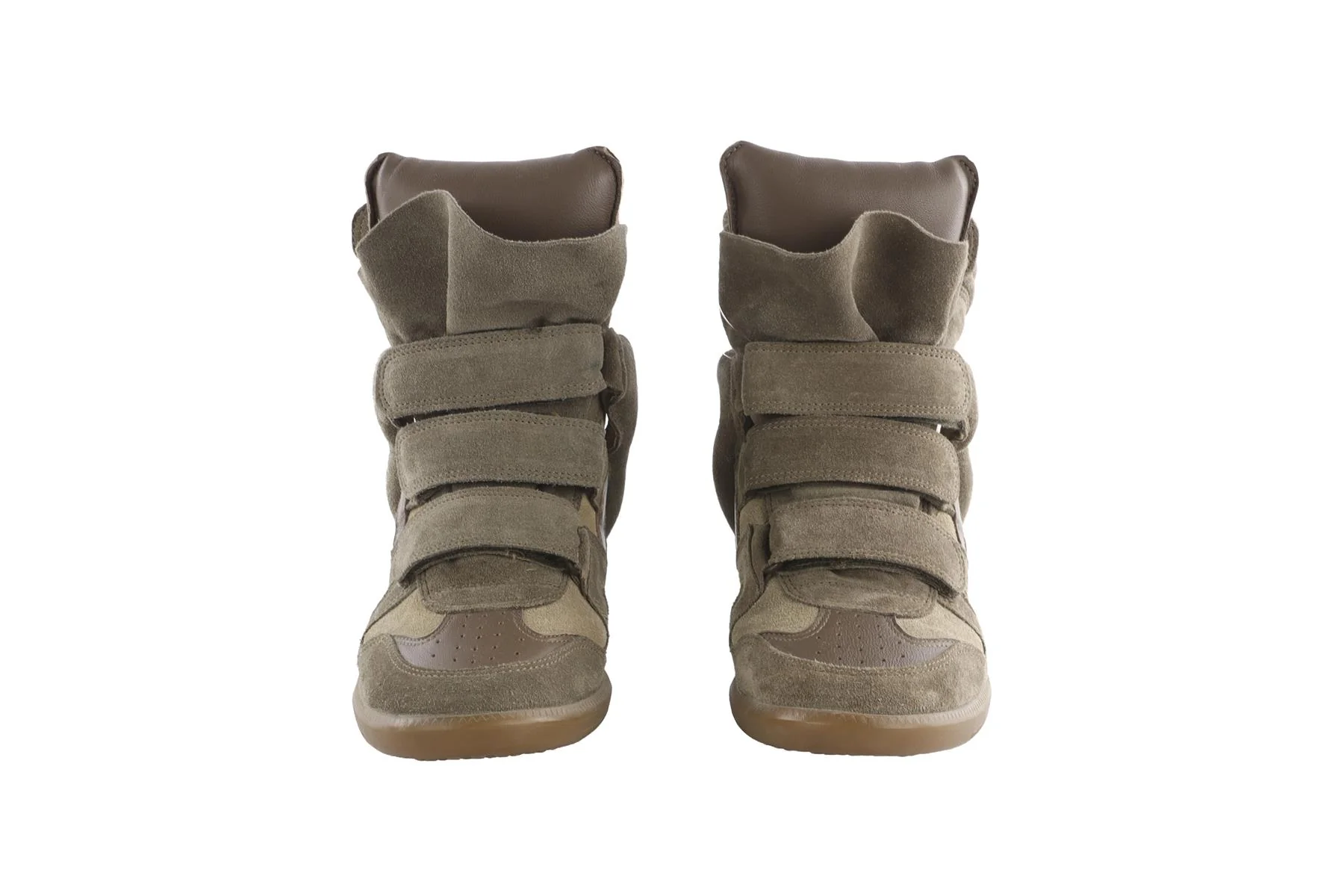 Isabel Marant Green Bekett Suede Wedge Sneakers EU 39 UK 6 US 9 - Image 3