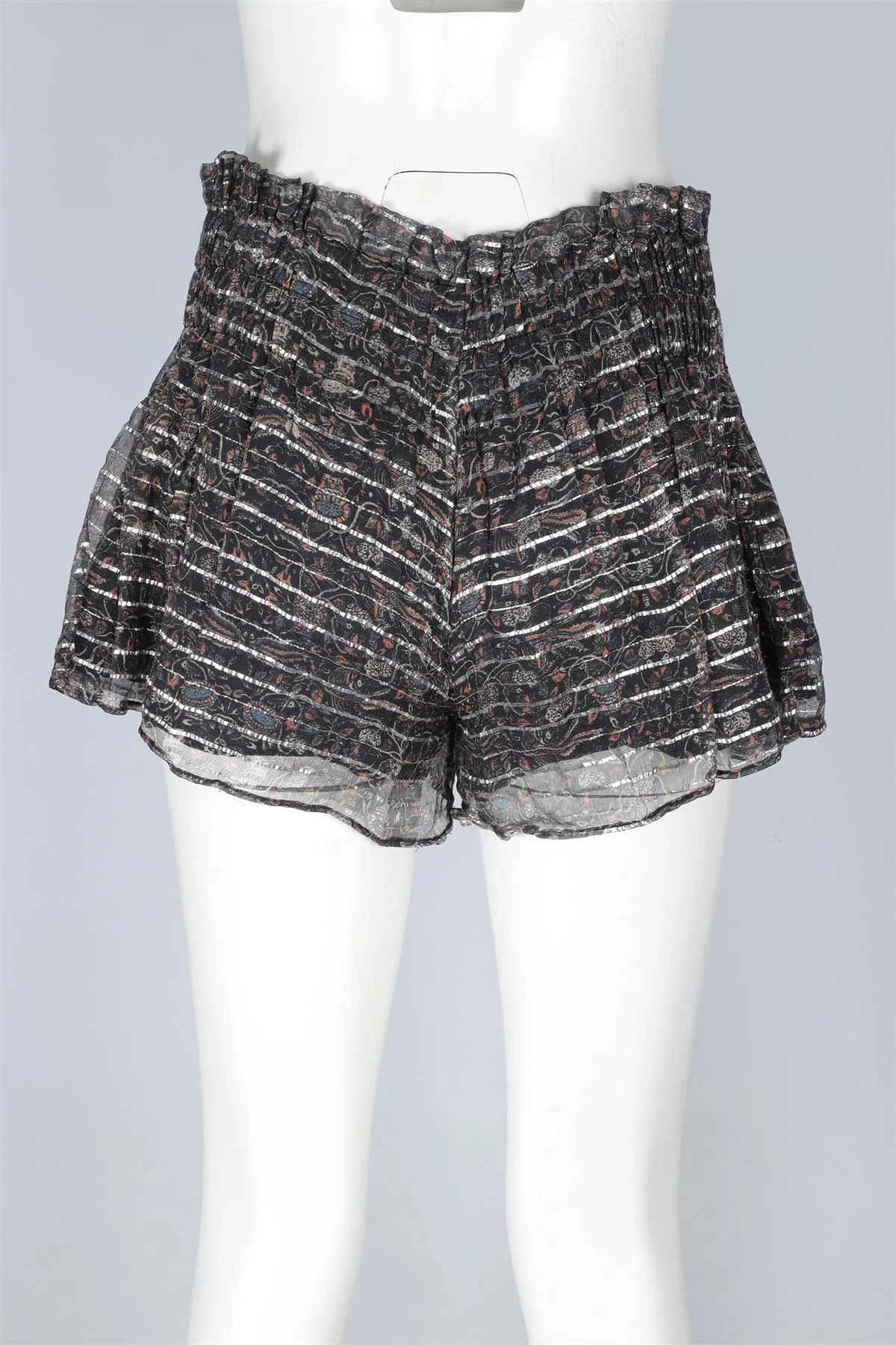 ISABEL MARANT GREY SILK SHORTS UK 6 - Image 4