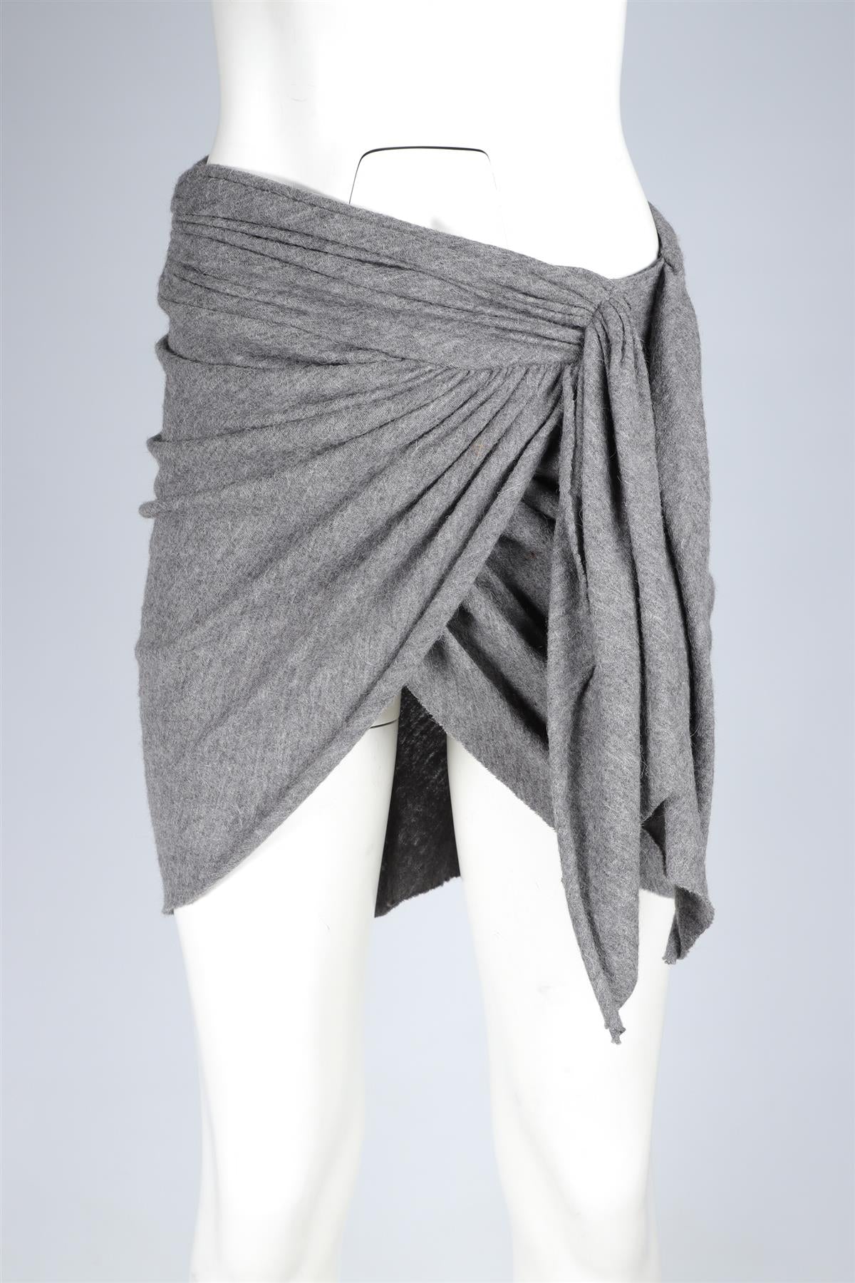 ISABEL MARANT GREY WOOL MINI SKIRT UK 8 - Image 2