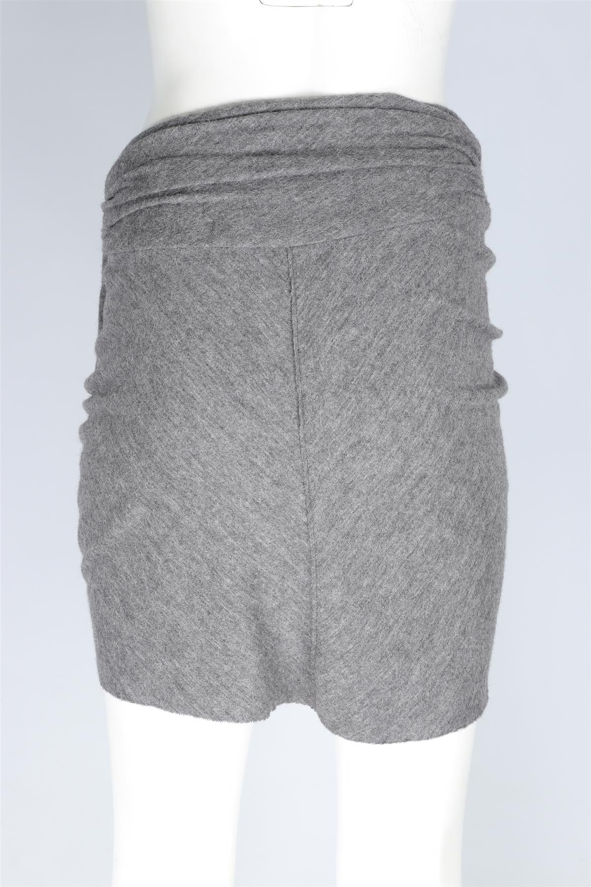 ISABEL MARANT GREY WOOL MINI SKIRT UK 8 - Image 4