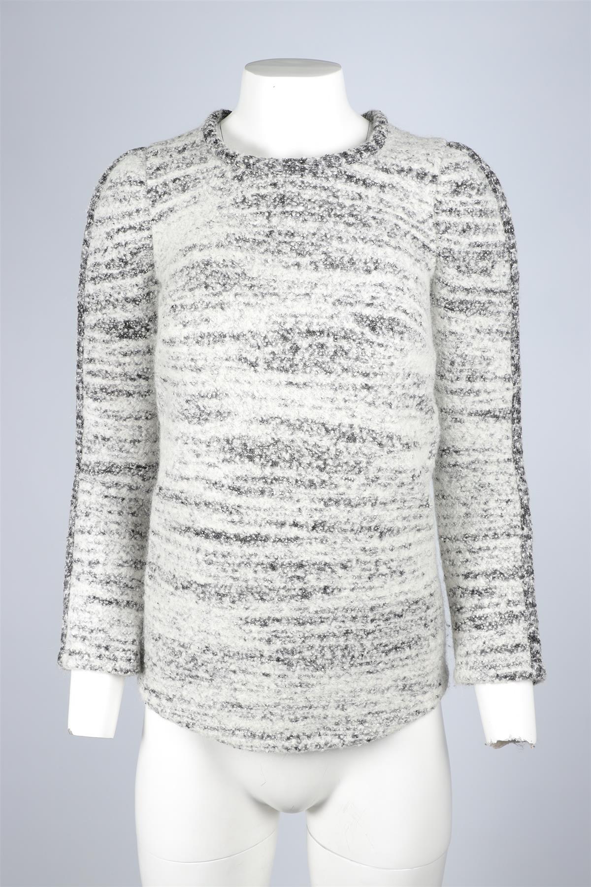 ISABEL MARANT GREY WOOL TOP FR 34 UK 6 - Image 2