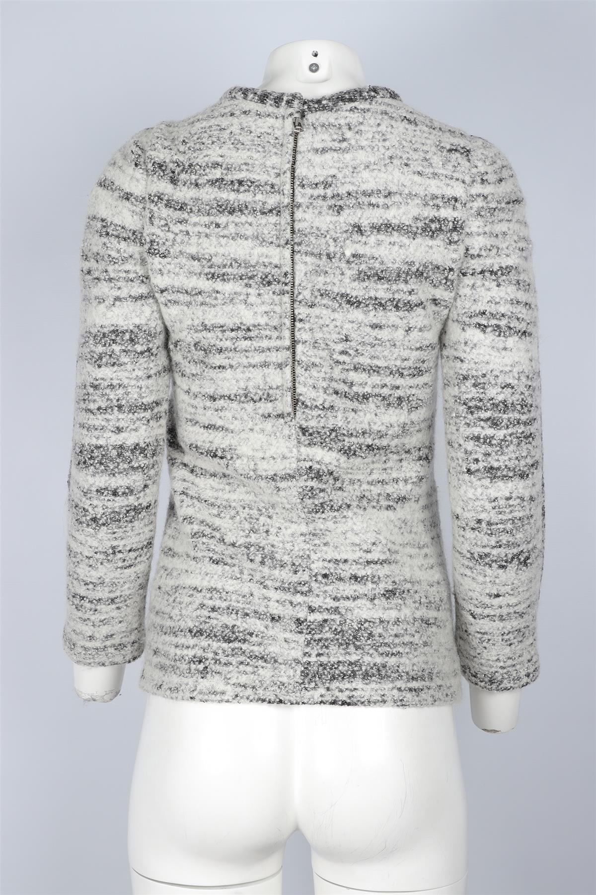 ISABEL MARANT GREY WOOL TOP FR 34 UK 6 - Image 4