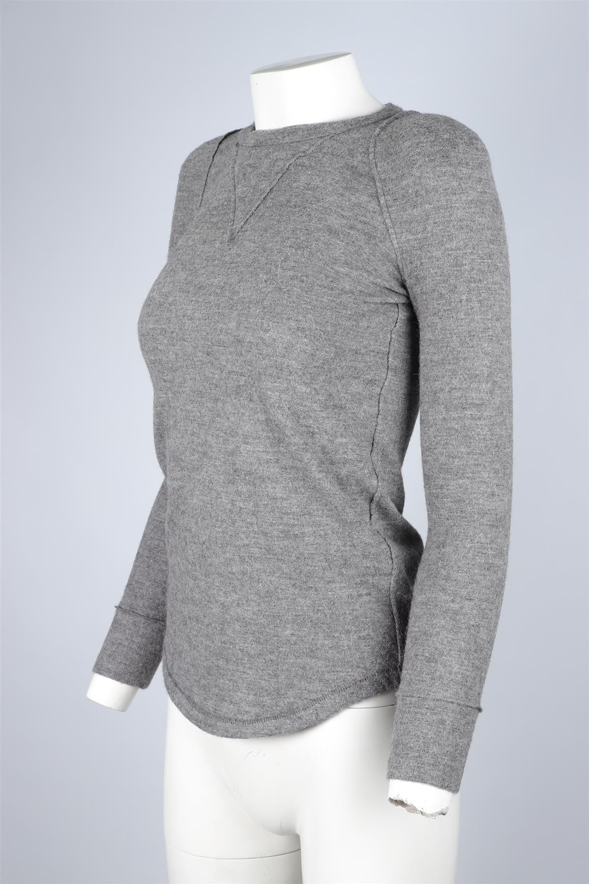 ISABEL MARANT GREY WOOL TOP UK 8 - Image 3