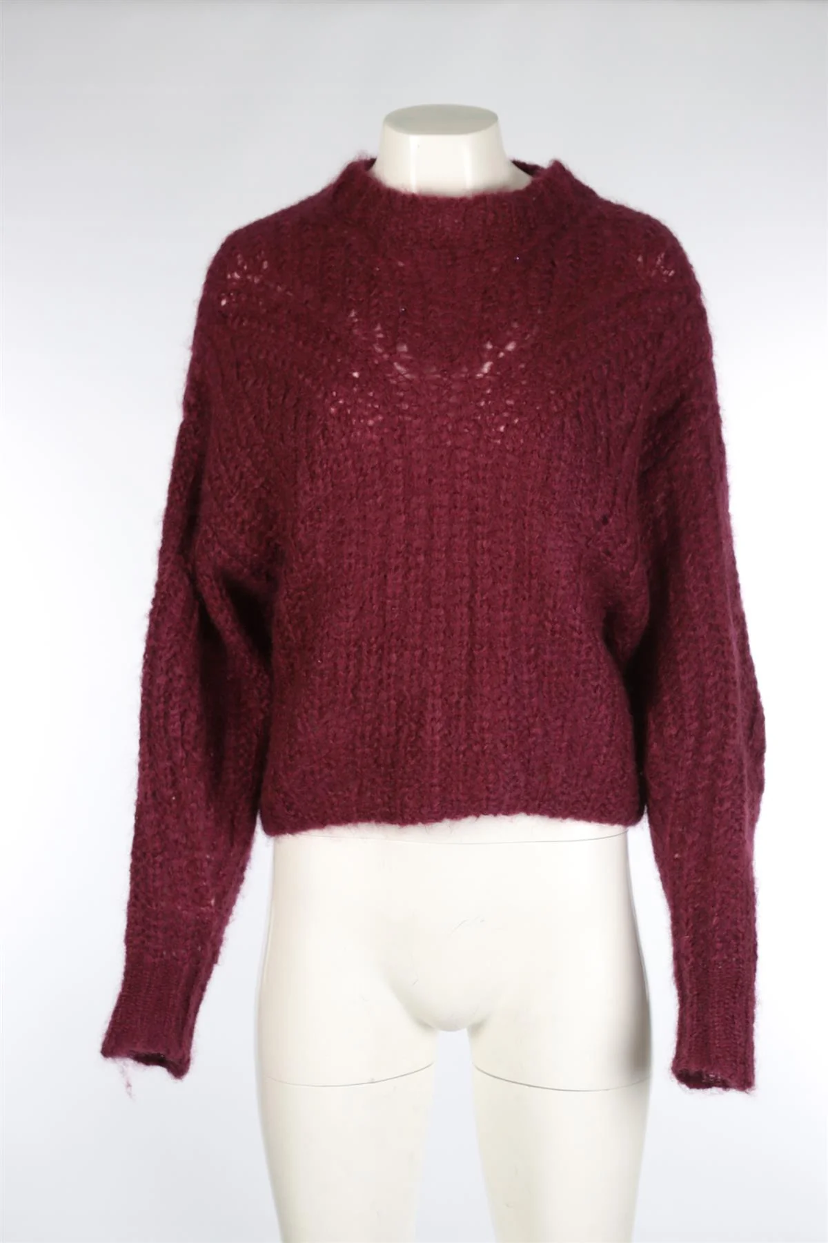 ISABEL MARANT MAROON MOHAIR SWEATER FR 34 UK 6 - Image 2