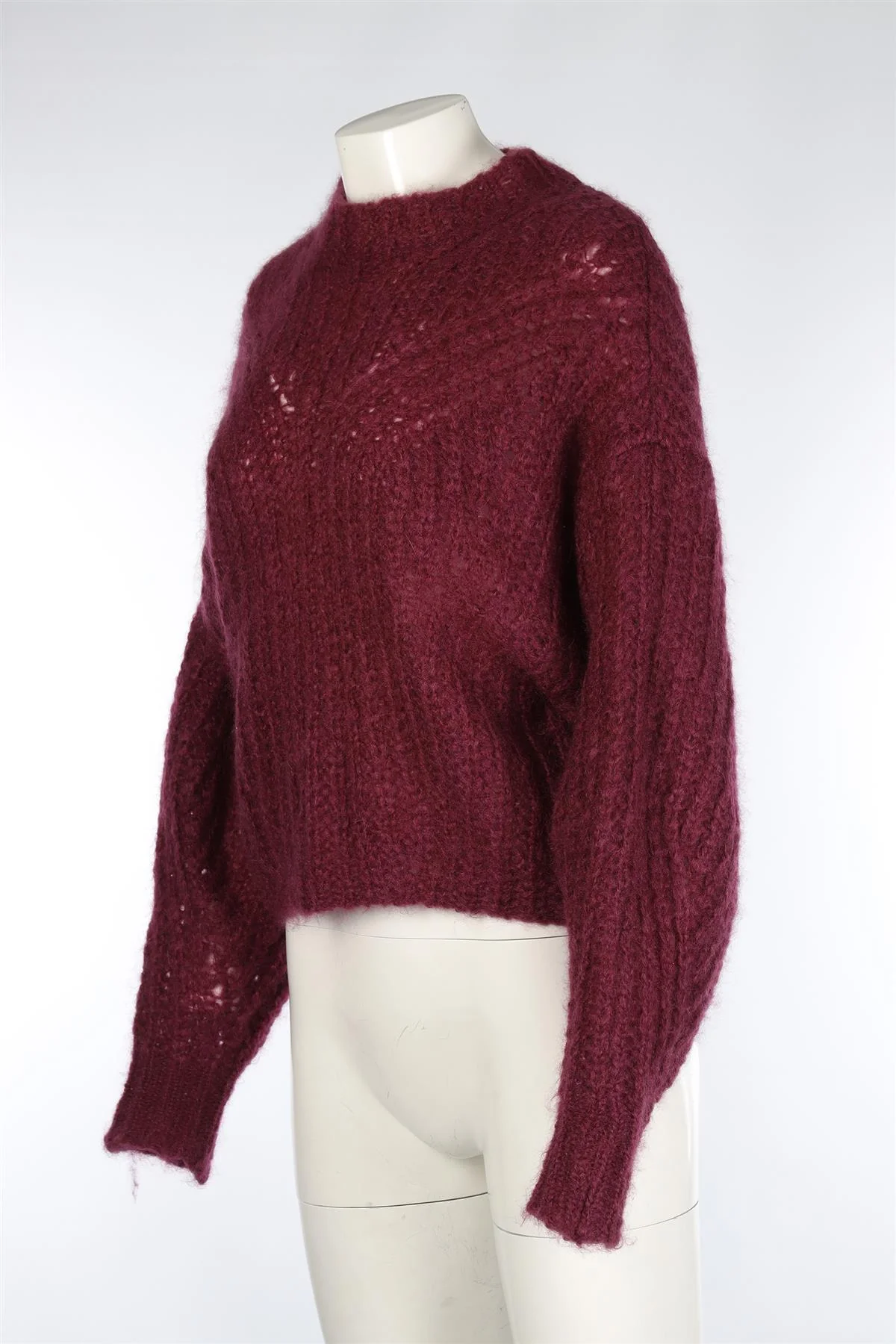 ISABEL MARANT MAROON MOHAIR SWEATER FR 34 UK 6 - Image 3