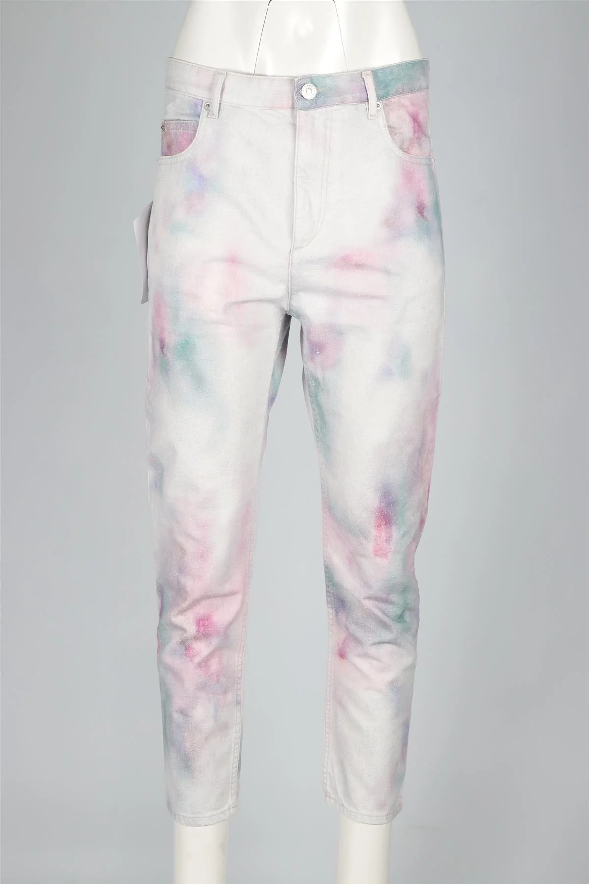 ISABEL MARANT MULTI HIGH RISE TAPERED JEANS FR 38 UK 10 - Image 2