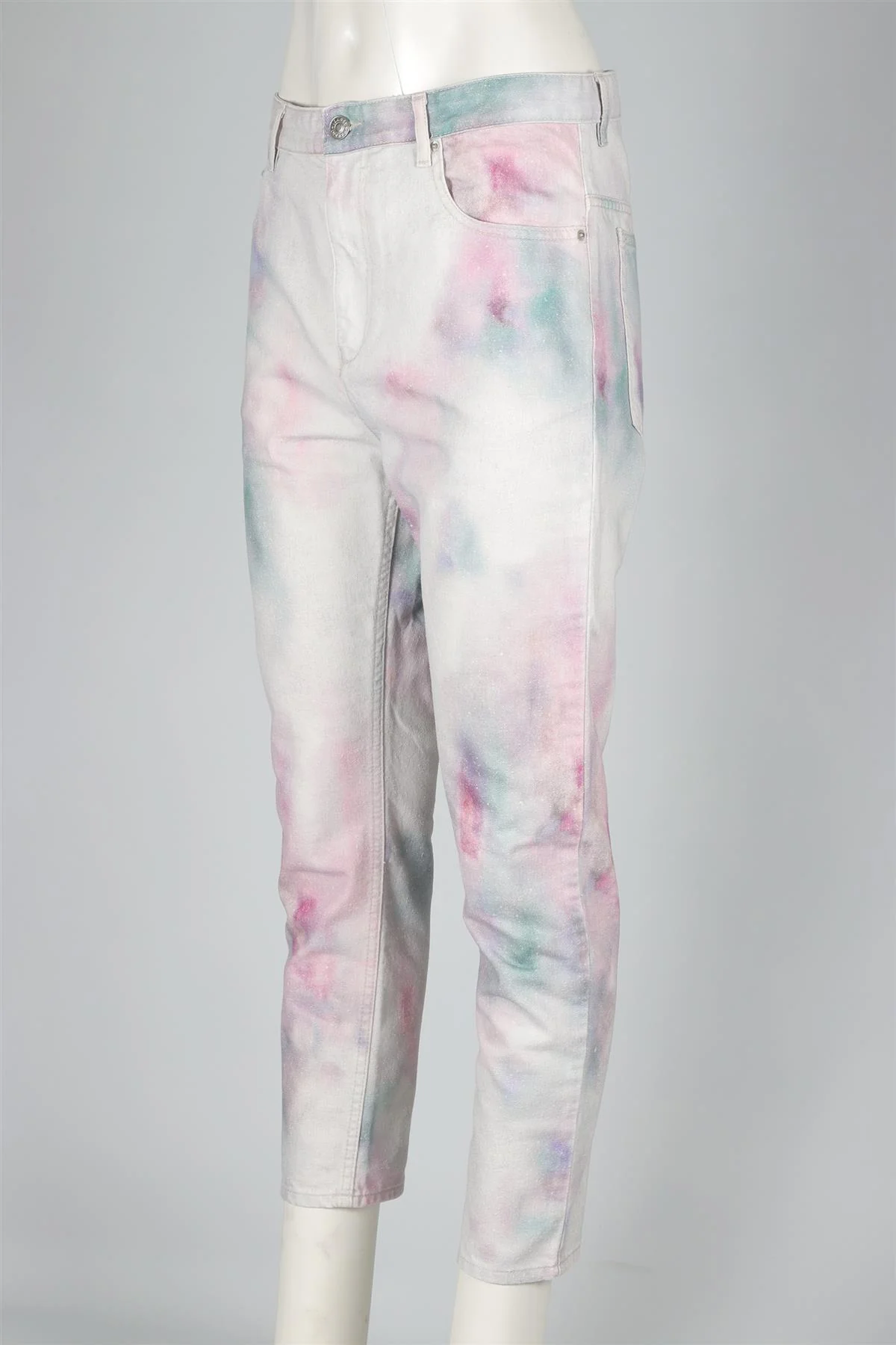 ISABEL MARANT MULTI HIGH RISE TAPERED JEANS FR 38 UK 10 - Image 3