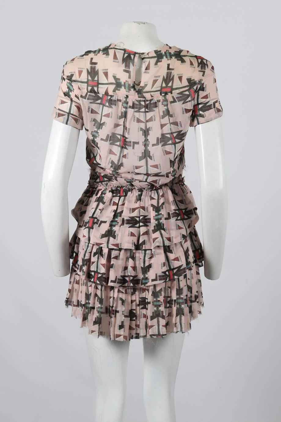 ISABEL MARANT PRINTED SILK MINI DRESS UK 8 - Image 4