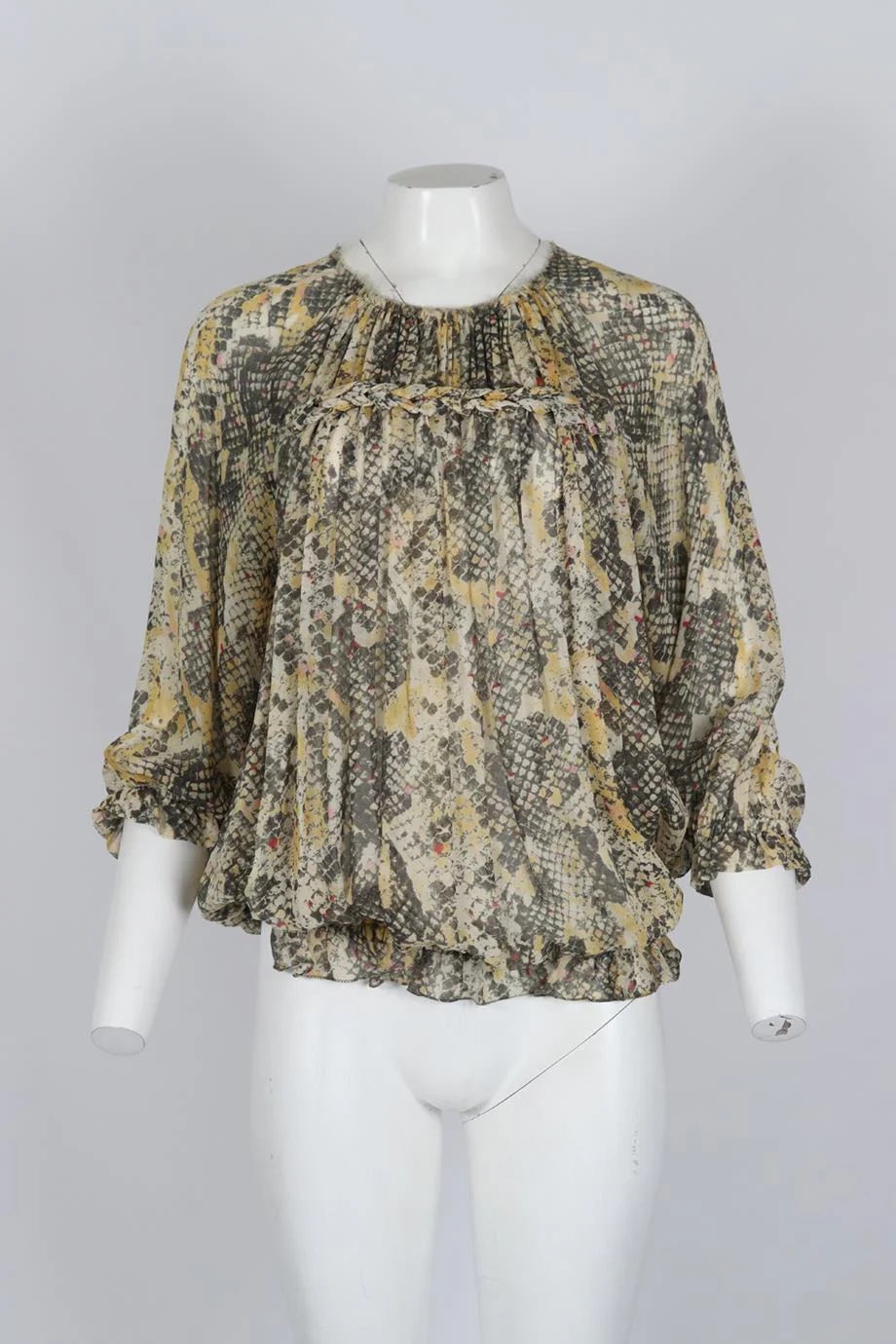 ISABEL MARANT PRINTED SILK TOP FR 36 UK 8 - Image 2