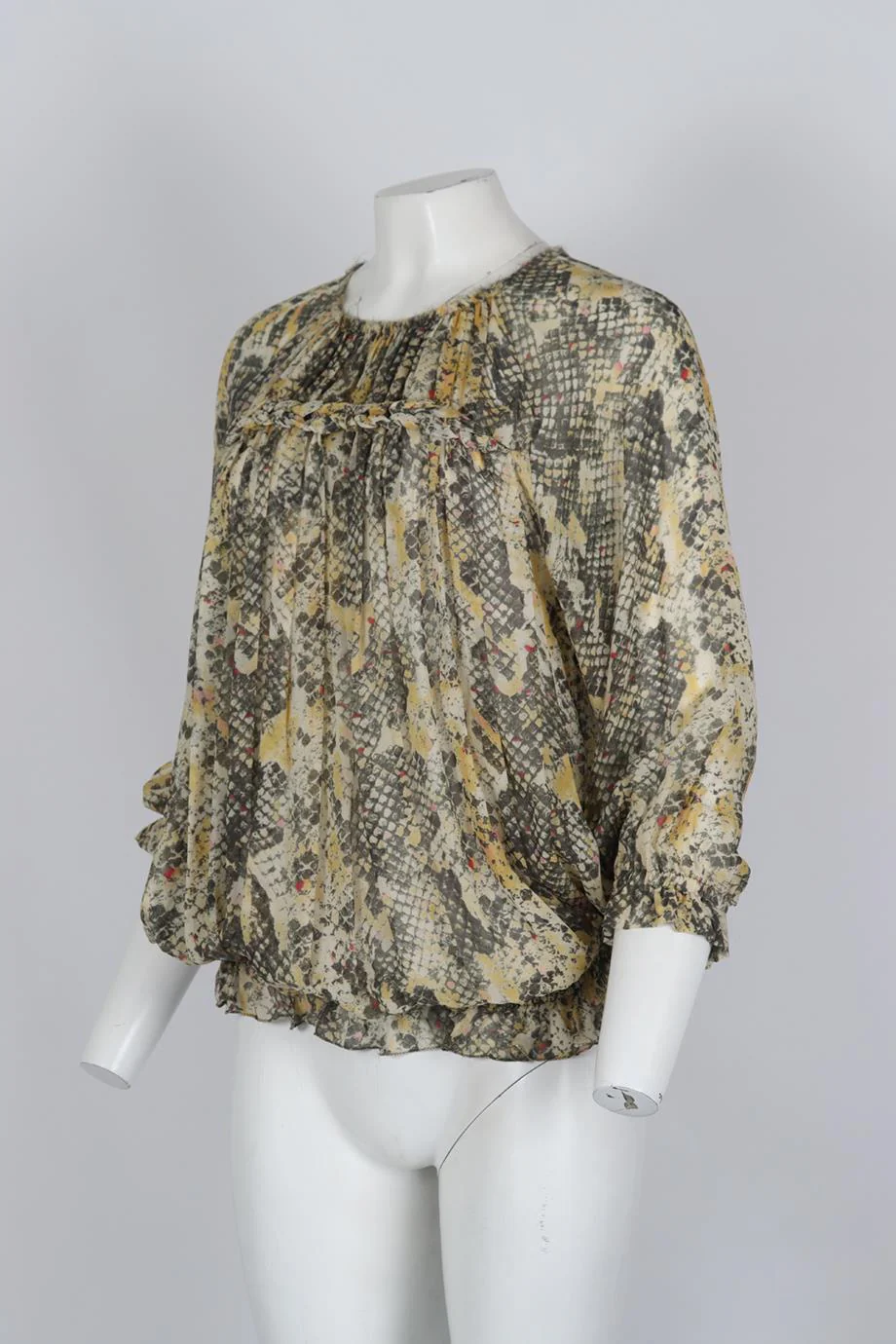 ISABEL MARANT PRINTED SILK TOP FR 36 UK 8 - Image 3