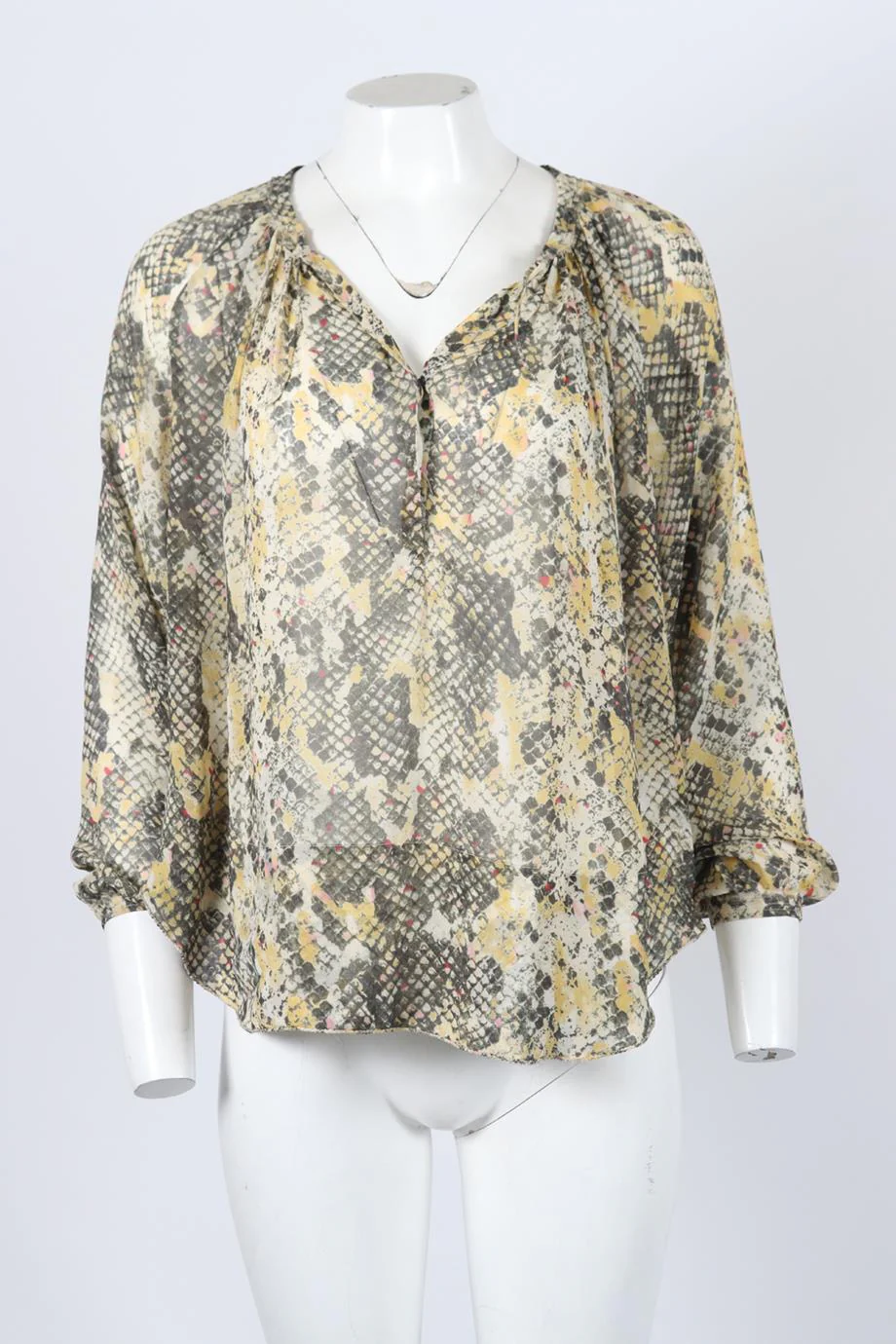 ISABEL MARANT PRINTED SILK TOP FR 36 UK 8 - Image 2