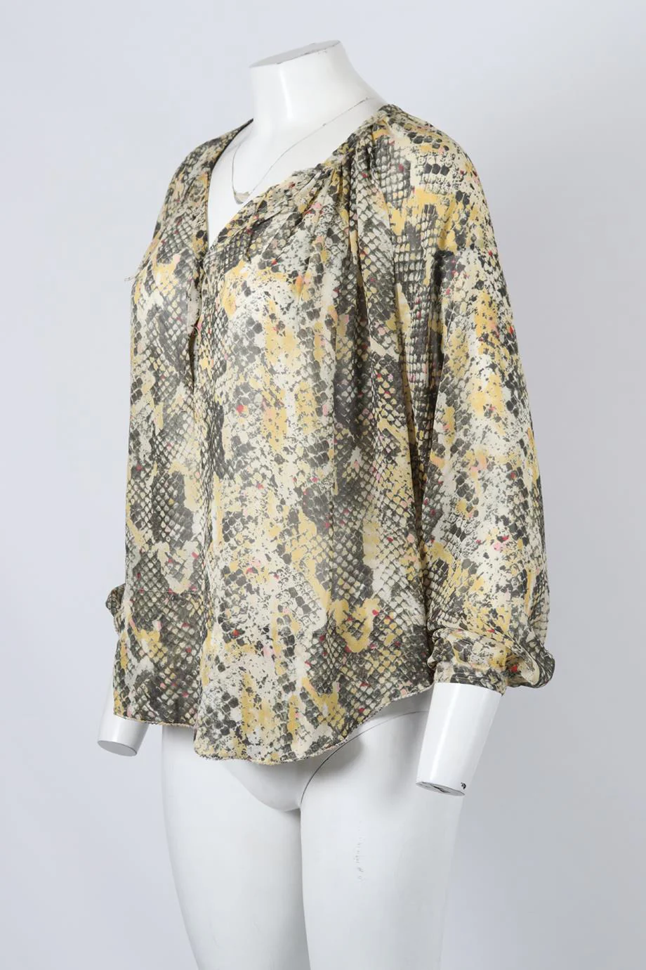 ISABEL MARANT PRINTED SILK TOP FR 36 UK 8 - Image 3