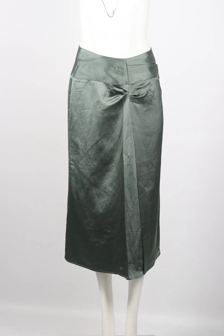 ISABEL MARANT RUCHED SATIN MIDI DRESS FR 38 UK 10 - Image 2