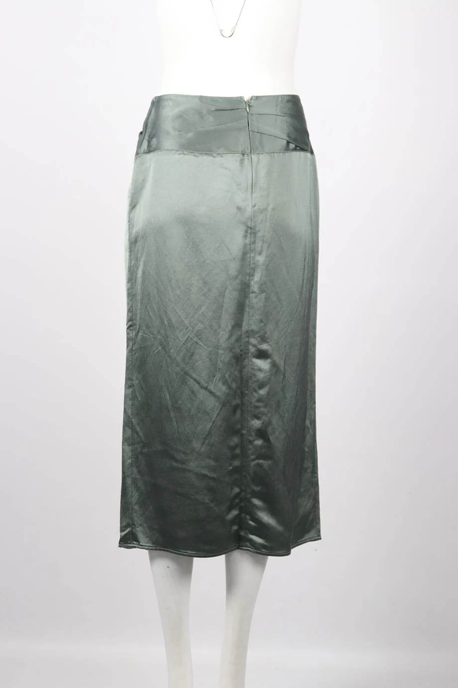 ISABEL MARANT RUCHED SATIN MIDI DRESS FR 38 UK 10 - Image 4