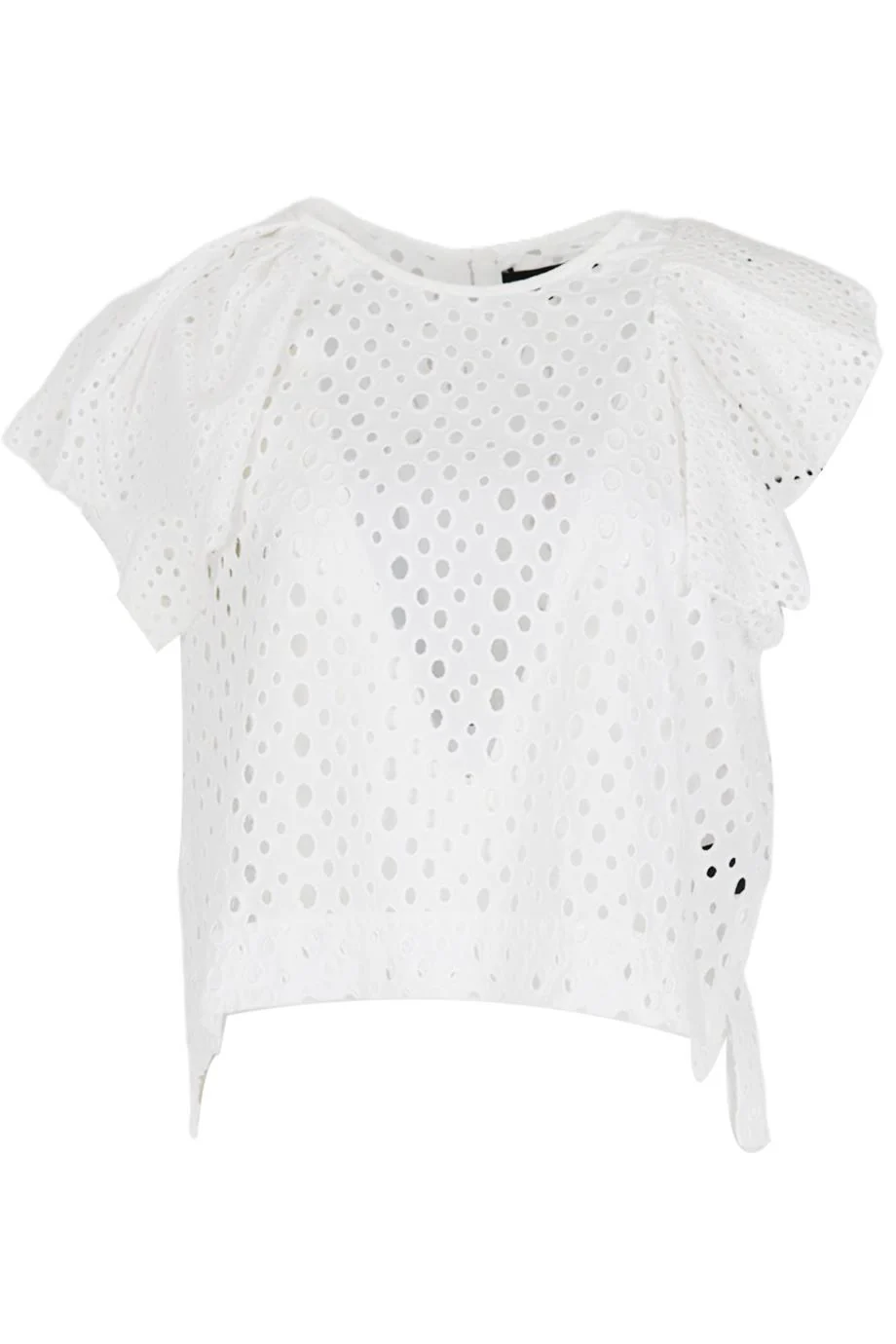 ISABEL MARANT RUFFLED COTTON TOP FR 36 UK 8